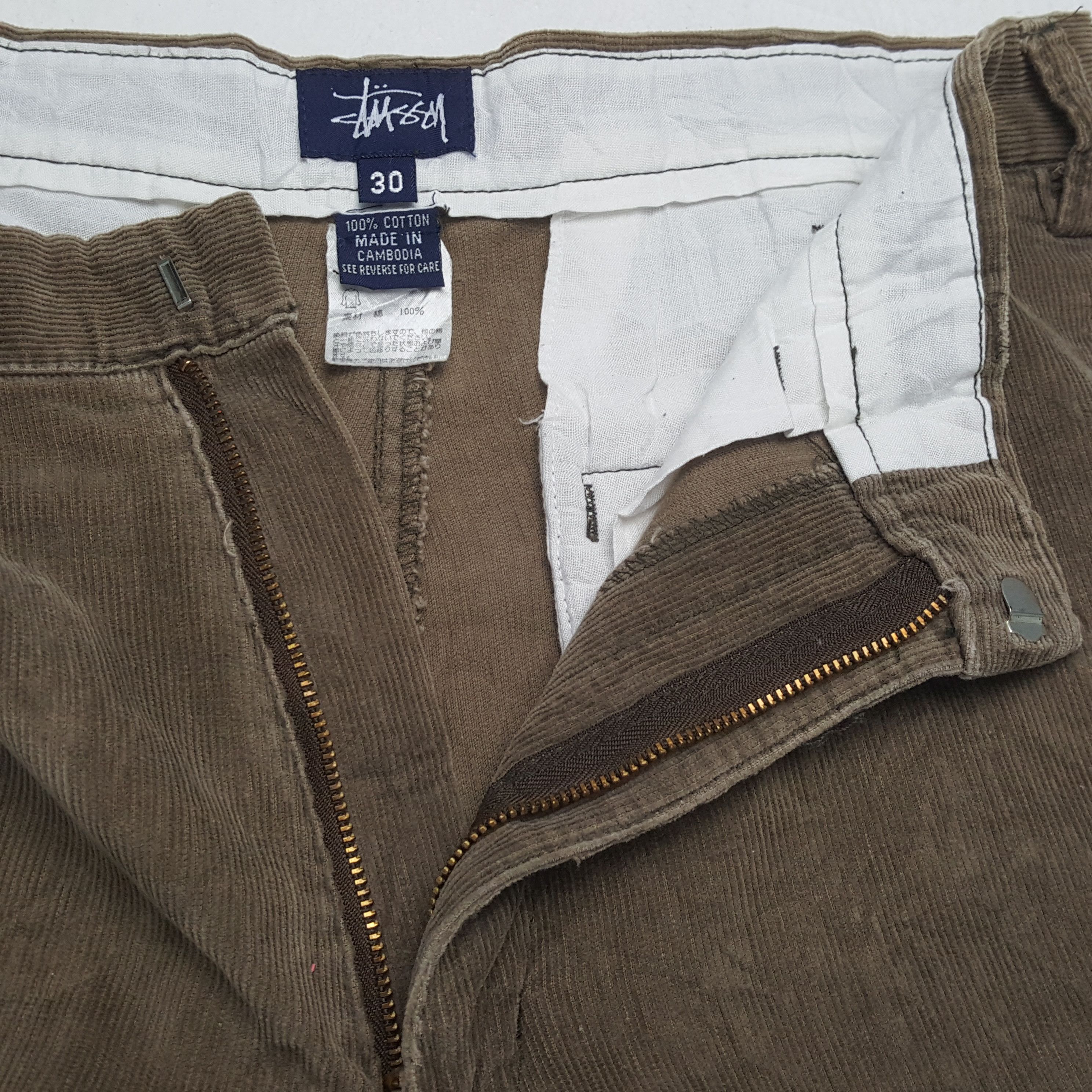 Stussy × Vintage Vintage STUSSY Streetwear Skateboard Style Velvet Pants Size US 29 - 12 Thumbnail