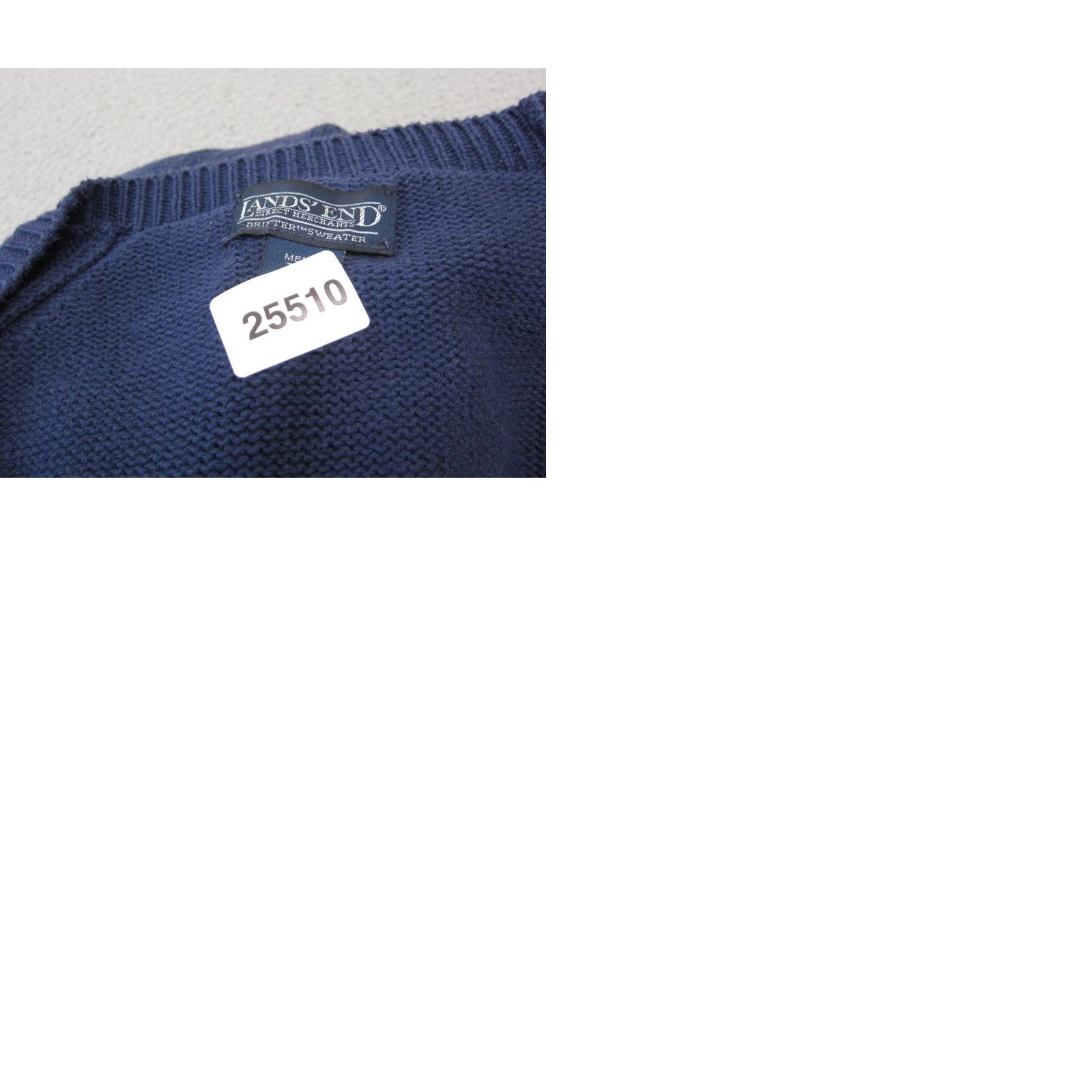 Lands' End VINTAGE Lands' End Sweater Mens XLT Blue Knit Pullover V-Neck Long Sleeve Classic Big & Tall USA 80s 90s Outdoor Golf Hiking Walking Shirt Size US XL / EU 56 / 4 - 9 Thumbnail