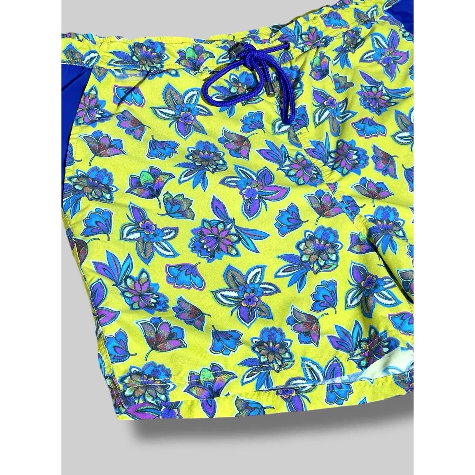 Etro Etro Men’s Floral Print Swim Shorts S Bottom Beach Multicolor Nylon Drawstring Pockets 90s? Size US 29 - 4 Thumbnail