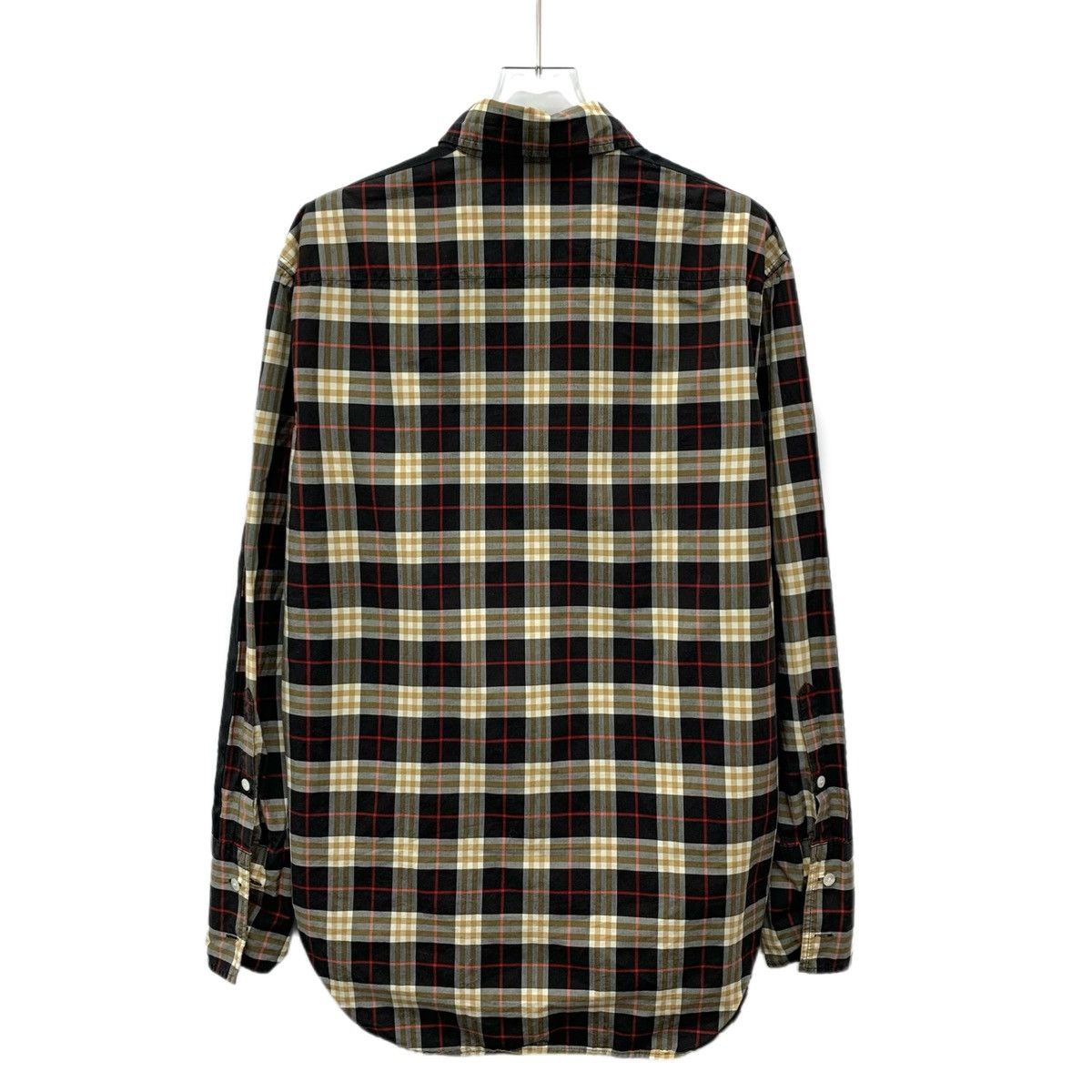 Burberry Burberry Color-block Plaid Lapel Long Sleeve Shirt K26WX Size US XS / EU 42 / 0 - 2 Thumbnail
