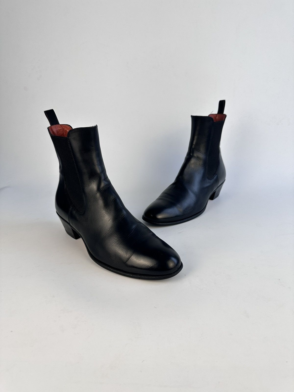 Santoni Santoni Italy Black Leather Chelsea Boots 38.5 Ankle Boots Size US 8 / IT 38 - 2 Thumbnail