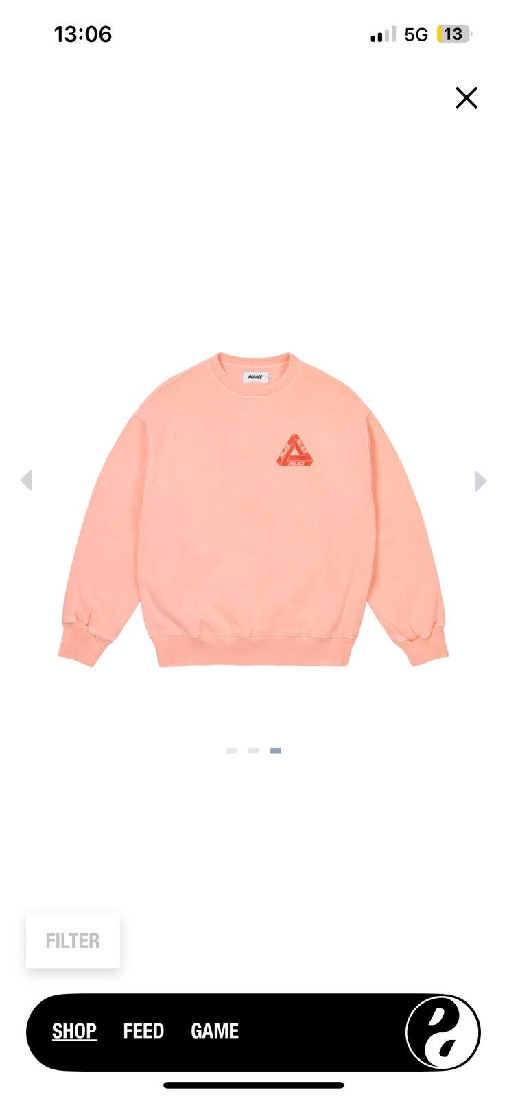 Palace × Supreme Palace REACTO TRI-FERG CREW Size US M / EU 48-50 / 2 - 3 Thumbnail