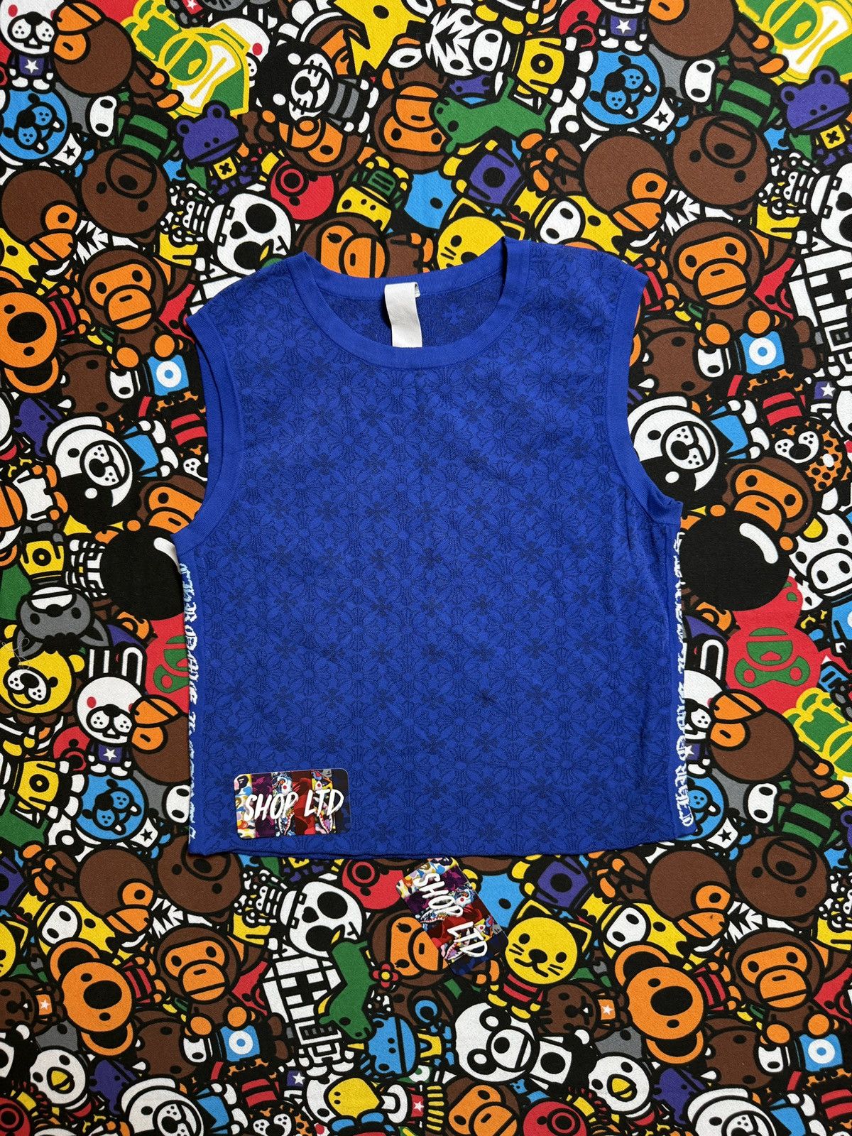Chrome Hearts Chrome Hearts Blue Velour Tank Top Size S / US 4 / IT 40 - 1 Thumbnail