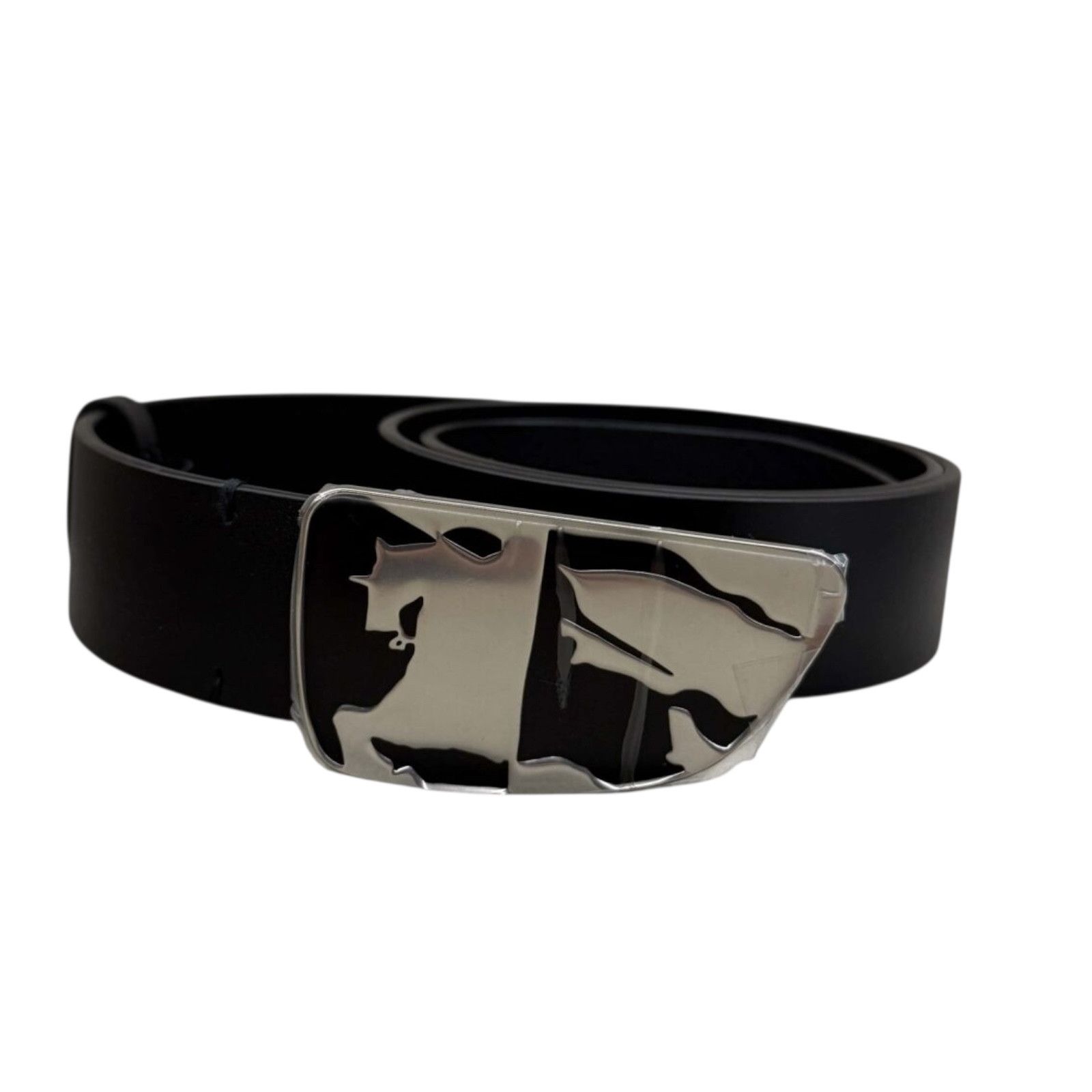 Burberry Belt Burberry Shield Buckle Black Size 34 - 4 Thumbnail
