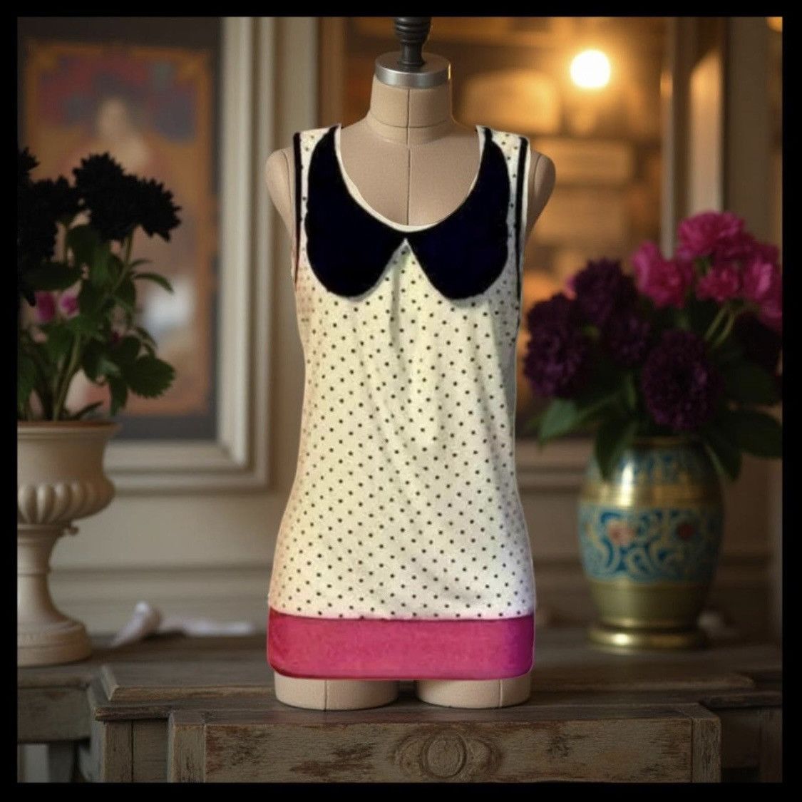 Other Sleeveless Polka Dot Top Pink Size L / US 10 / IT 46 - 1 Thumbnail