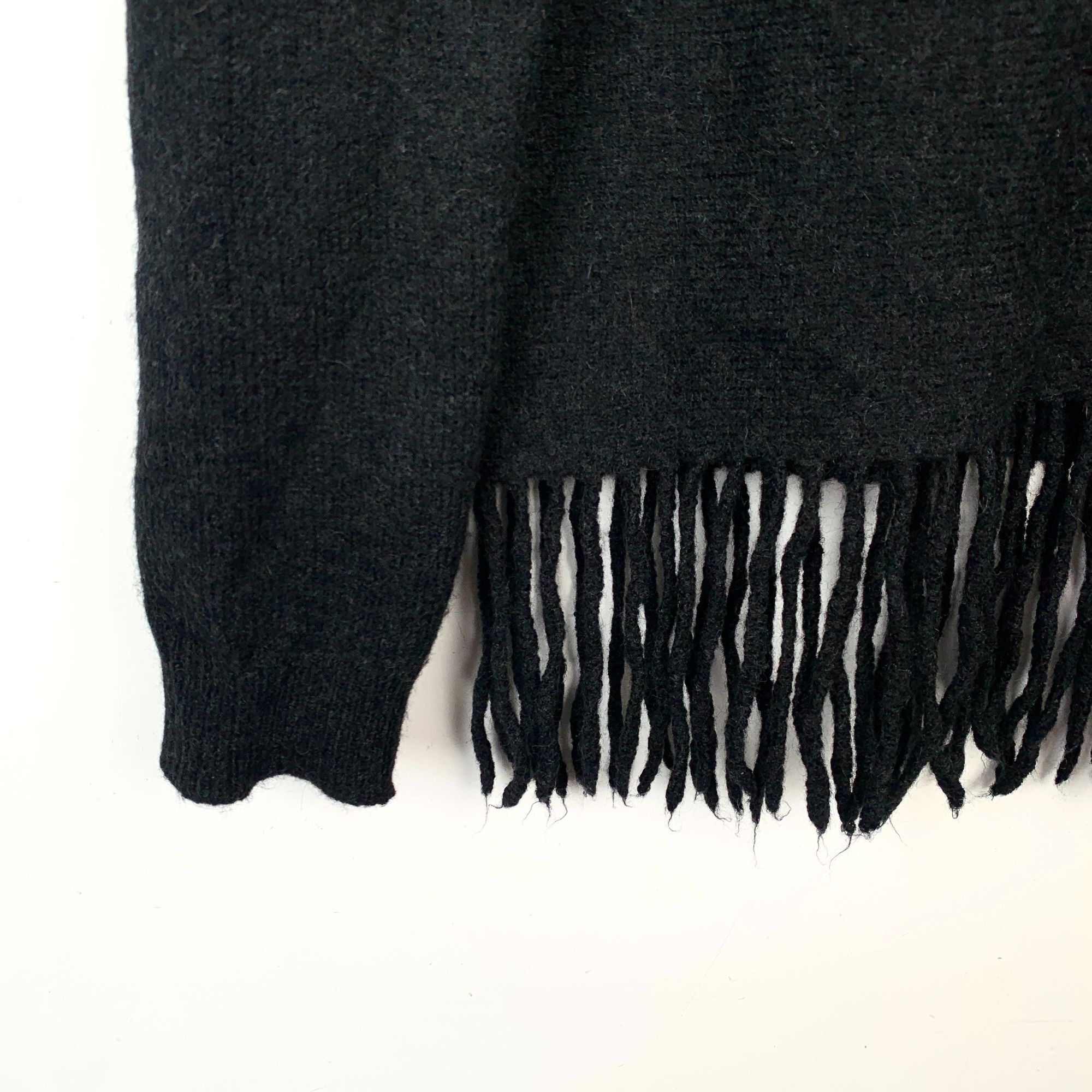 Other MaxMara Black Fringe Wool Blend Crew-Neck Sweater Size S Size S / US 4 / IT 40 - 5 Thumbnail