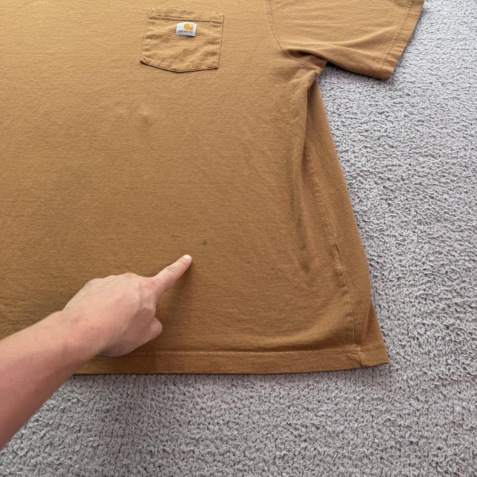 Carhartt Carhartt K87 Brown Pocket T Shirt Loose Fit Work Tee 2XL Size US XXL / EU 58 / 5 - 7 Thumbnail