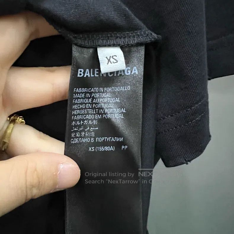 Balenciaga Balenciaga Chest Big Logo Destroyed Short Sleeve XS Size US XS / EU 42 / 0 - 4 Thumbnail