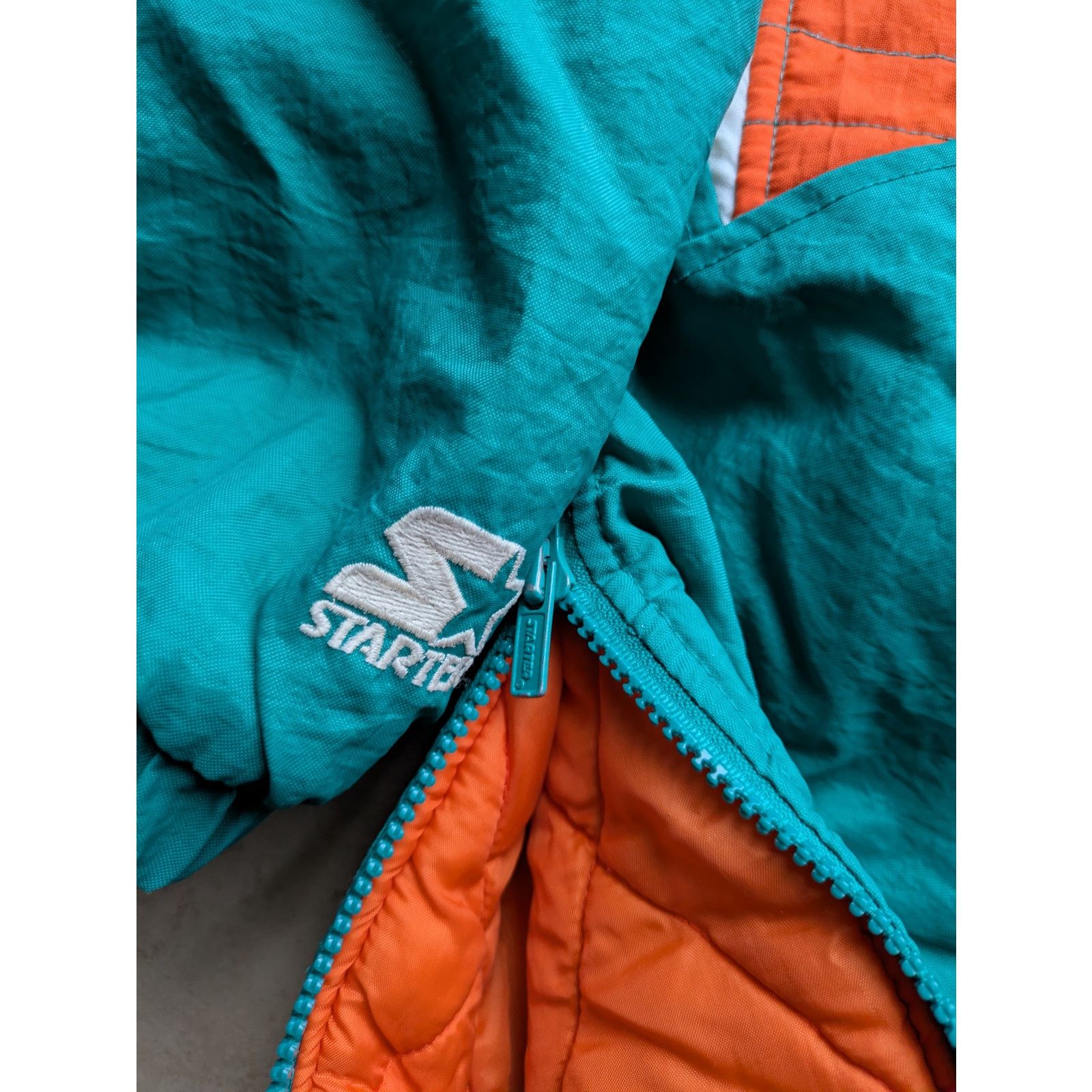 NFL × Starter Miami Dolphins 90s STARTER puffer Pullover yth teal NFL vtg Size US S / EU 44-46 / 1 - 8 Thumbnail