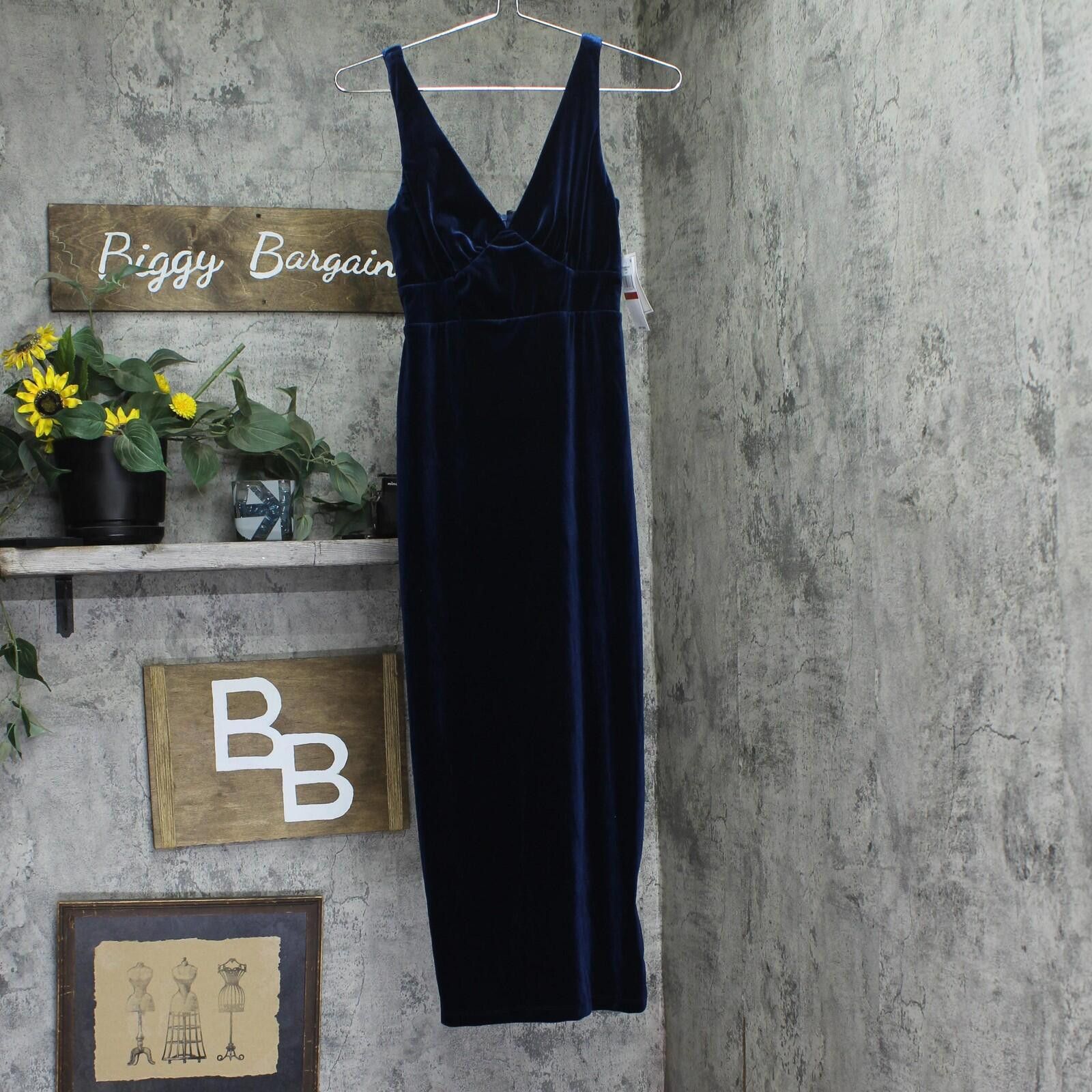 Other Nwt 1.state Velvet Midi Dress Ds93017245am Navy Blue Xs Size XS / US 0-2 / IT 36-38 - 1 Thumbnail