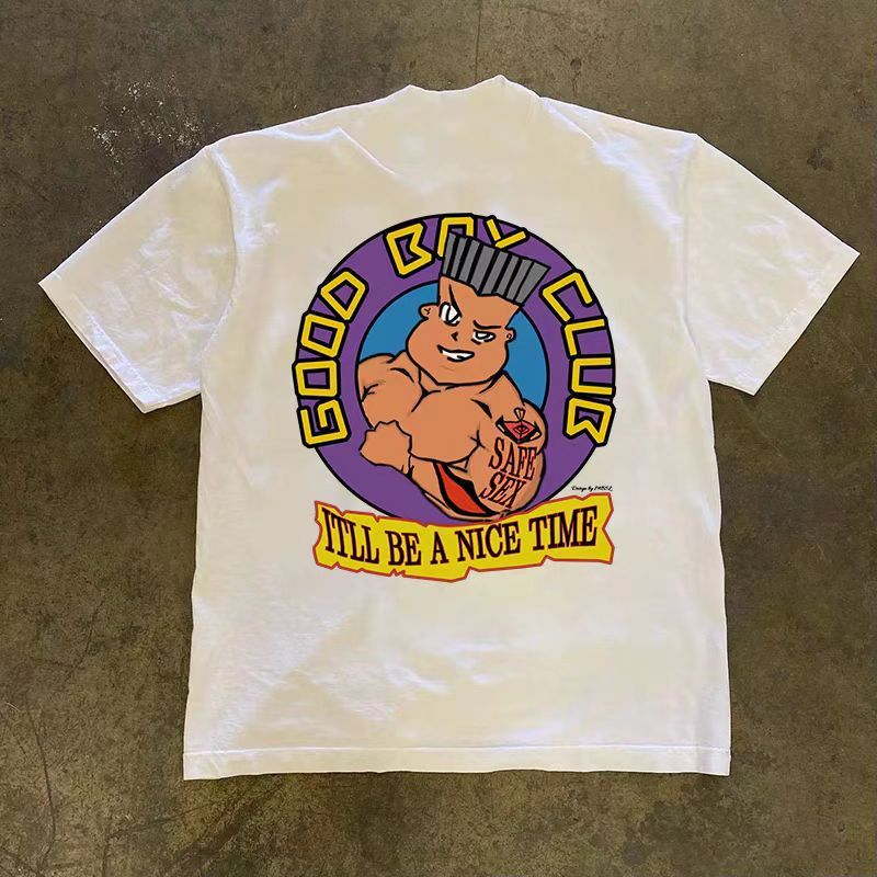 Vintage Street washed retro trend boy print t-shirt Size US M / EU 48-50 / 2 - 1 Thumbnail