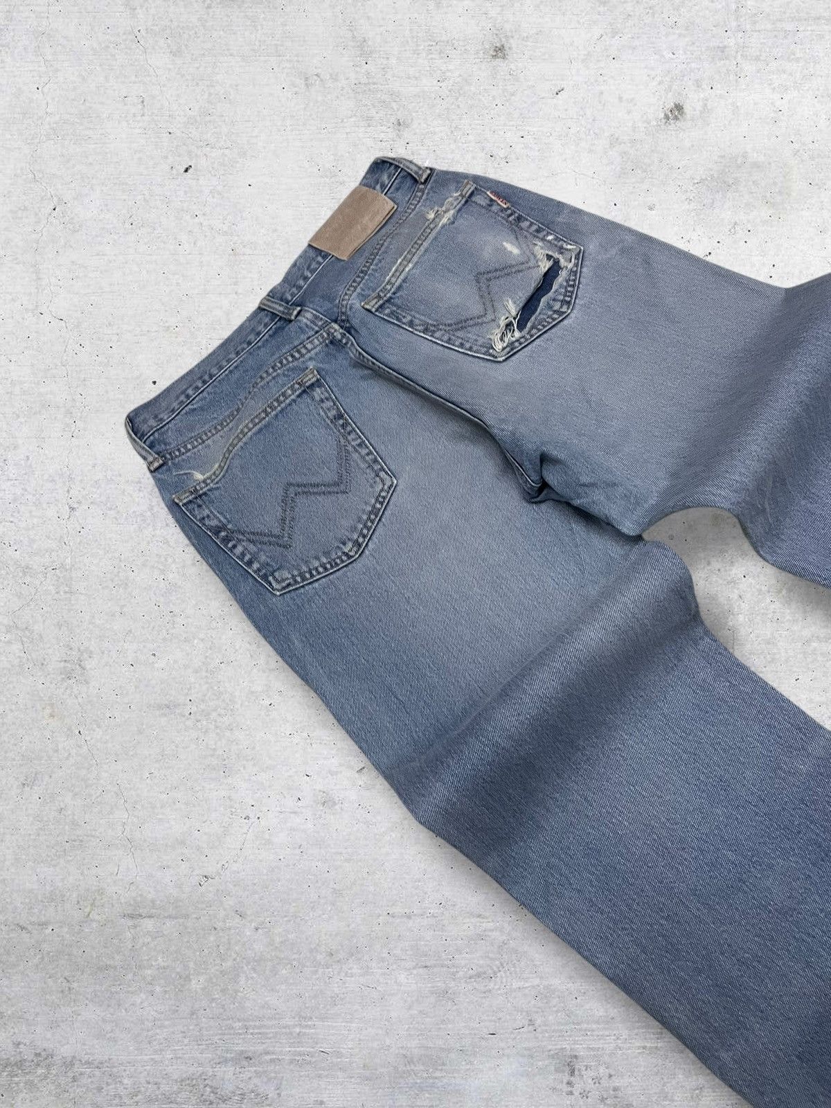 Edwin VINTAGE EDWIN DESIGNER 90S OG JAPAN BLUEWASHED DISTRESSED Size US 29 - 15 Thumbnail