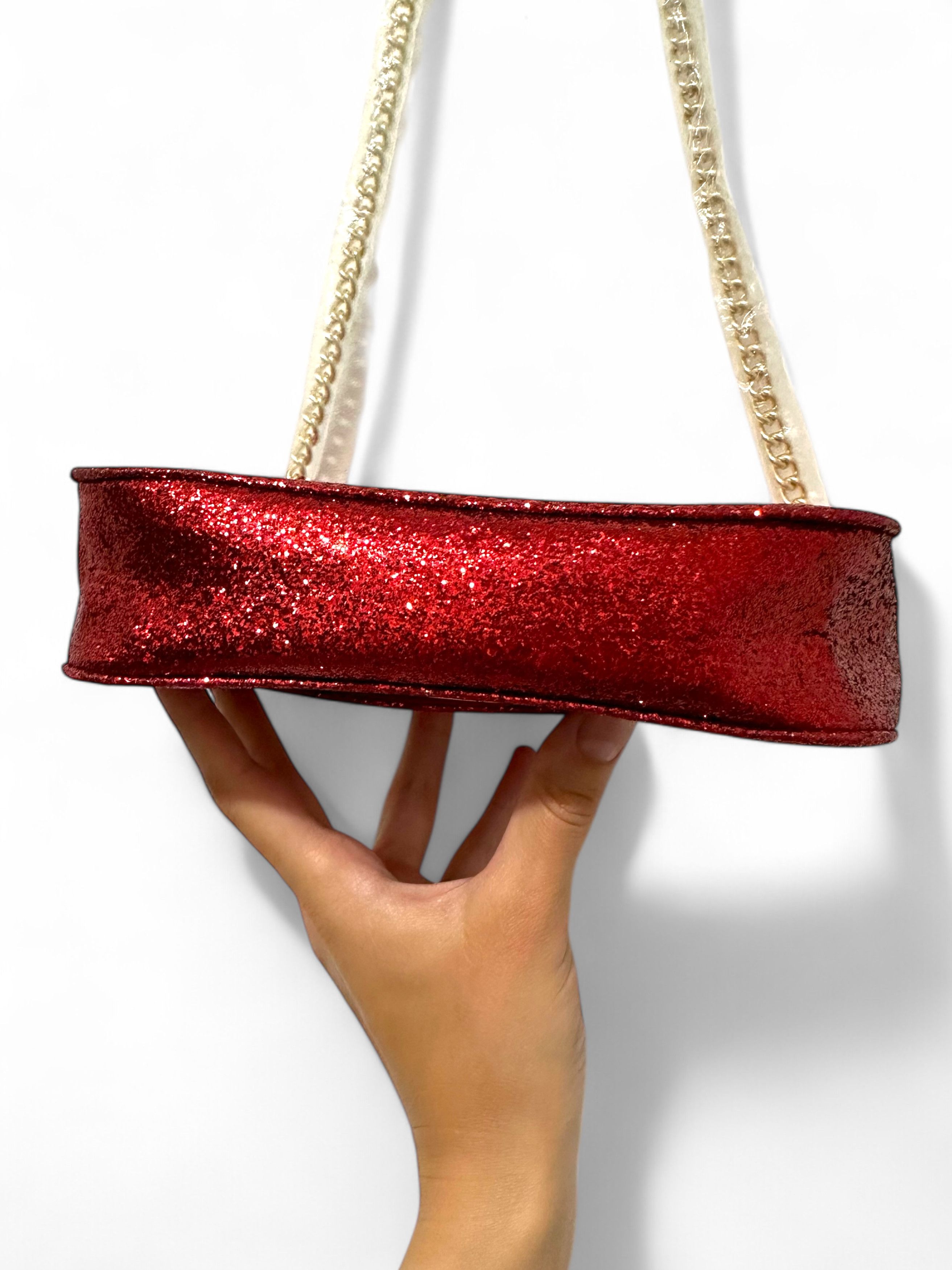 Jimmy Choo Jimmy Choo Glitter Red Clutch Bag Size ONE SIZE - 9 Thumbnail