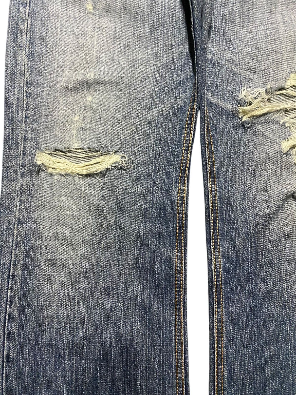 14th Addiction Vintage Japanese Brand X2083T Distressed Baggy Jeans Size US 33 - 8 Thumbnail