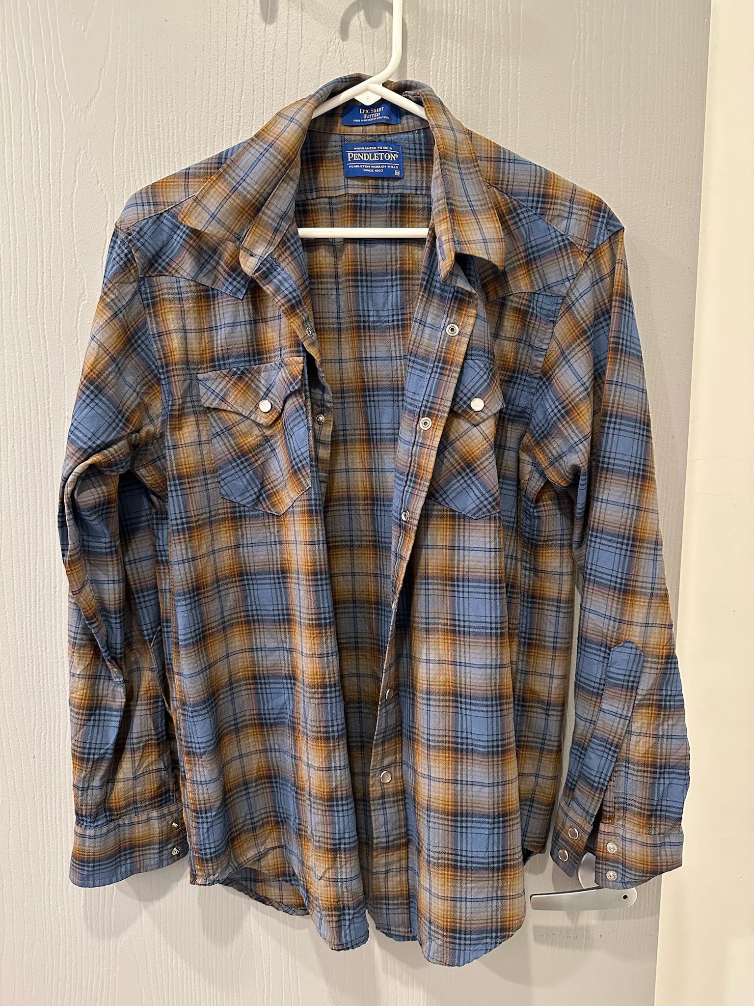 Pendleton Pendleton Pearl Snap Plaid Western Shirt (M) Size US M / EU 48-50 / 2 - 1 Thumbnail