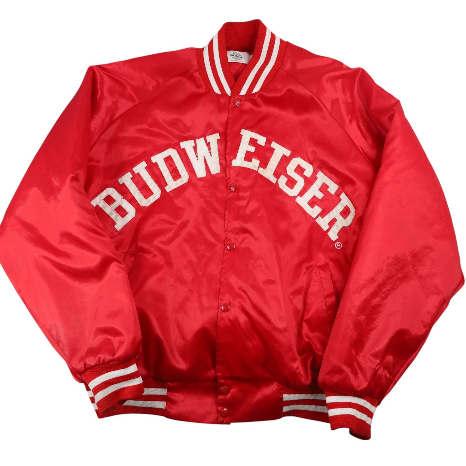 Budweiser × Vintage Vintage Budweiser Beer Spellout Sating Jacket Size US XXL / EU 58 / 5 - 1 Thumbnail