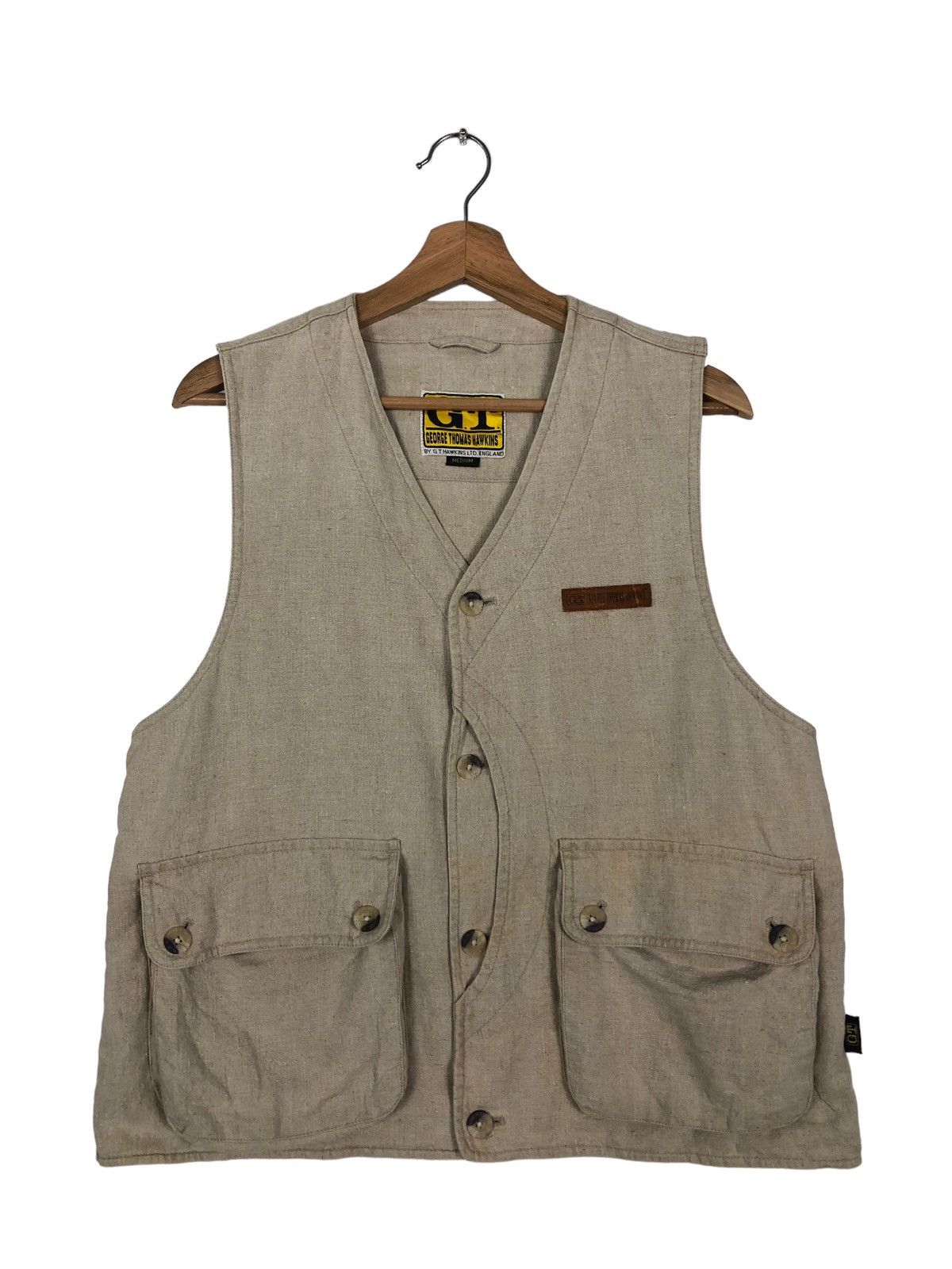 Japanese Brand 🔥Vintage Utility Vest Cargo Multi Pocket GT Thomas Hawkins Size US M / EU 48-50 / 2 - 1 Thumbnail