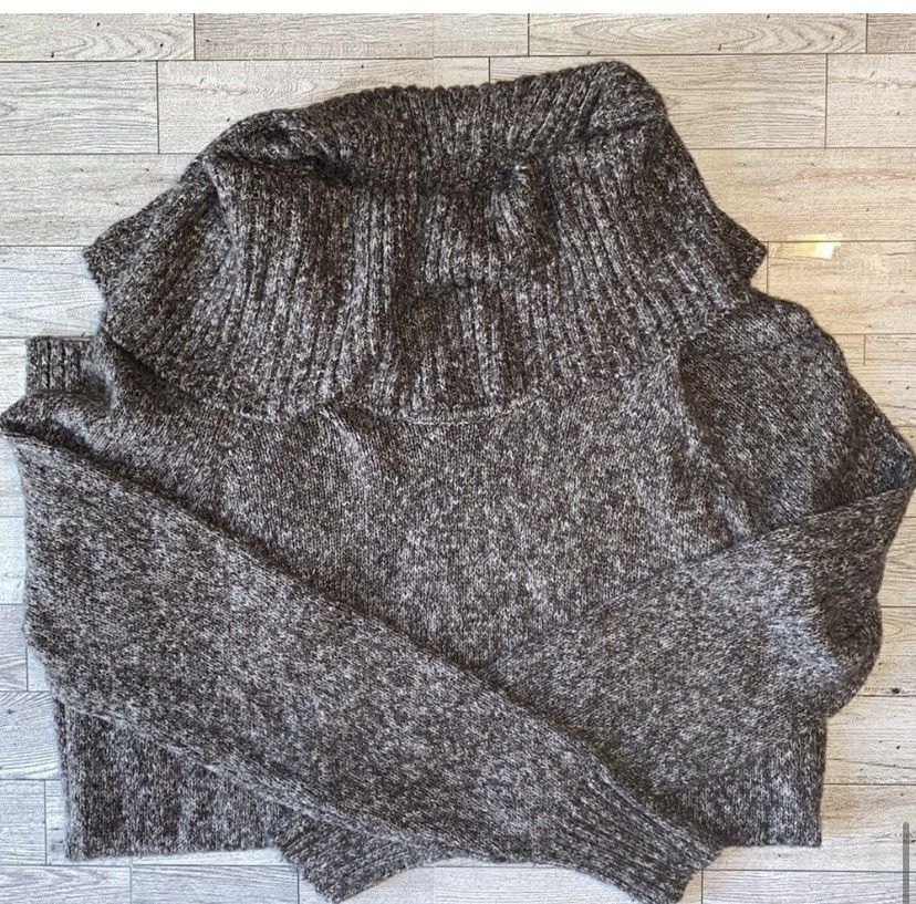 Michael Kors Michael Kors, Gray/Brown, Cable Knit, Oversized, Sweater Size S / US 4 / IT 40 - 15 Thumbnail