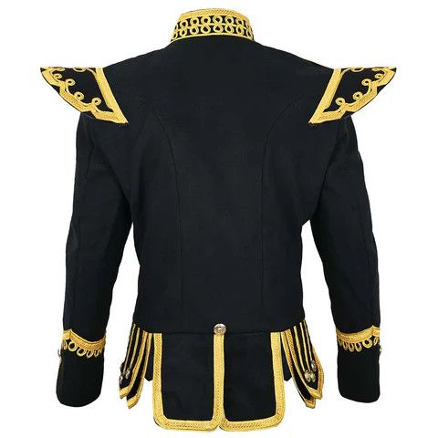 Handmade × Other Highlander Military Scottish Jacket Black Bagpiper Uniform Size US S / EU 44-46 / 1 - 2 Thumbnail
