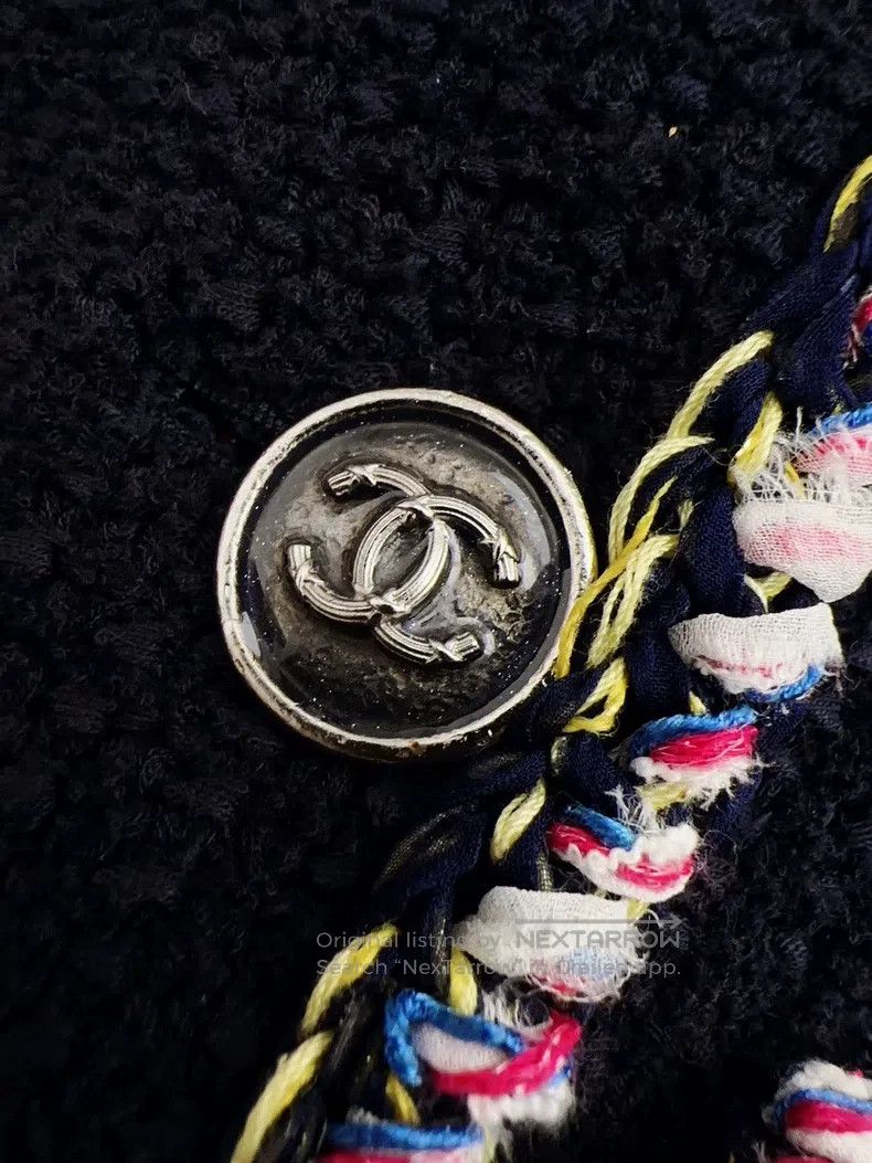 Chanel Chanel 21P dark blue colourful rolled edge two-pocket lant Size XS / US 0-2 / IT 36-38 - 4 Thumbnail