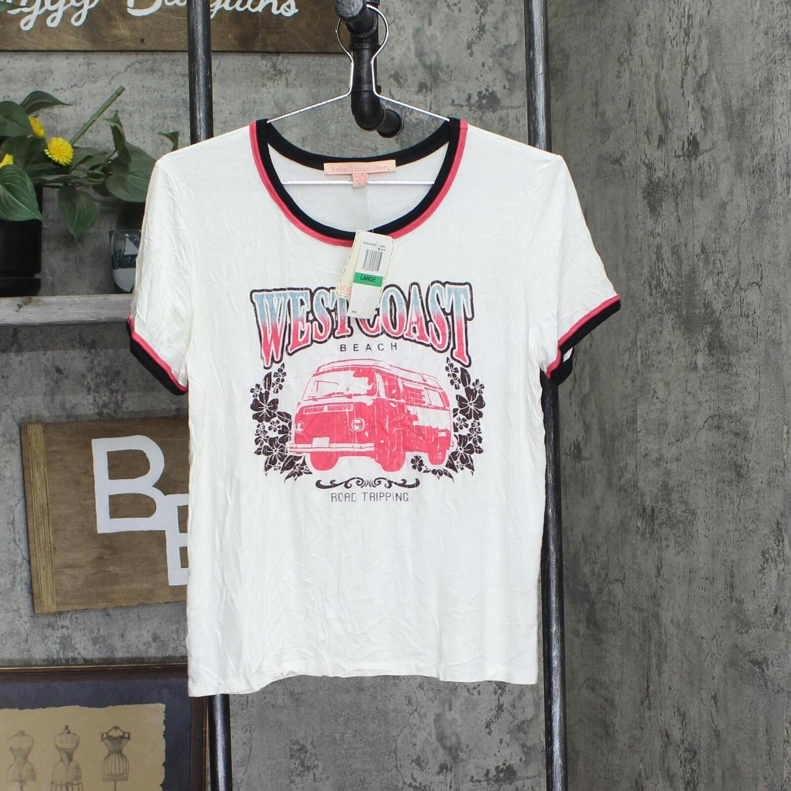 Other Rebellious One Ringer Graphic T-shirt Tee Ivory Off White L Size L / US 10 / IT 46 - 1 Thumbnail