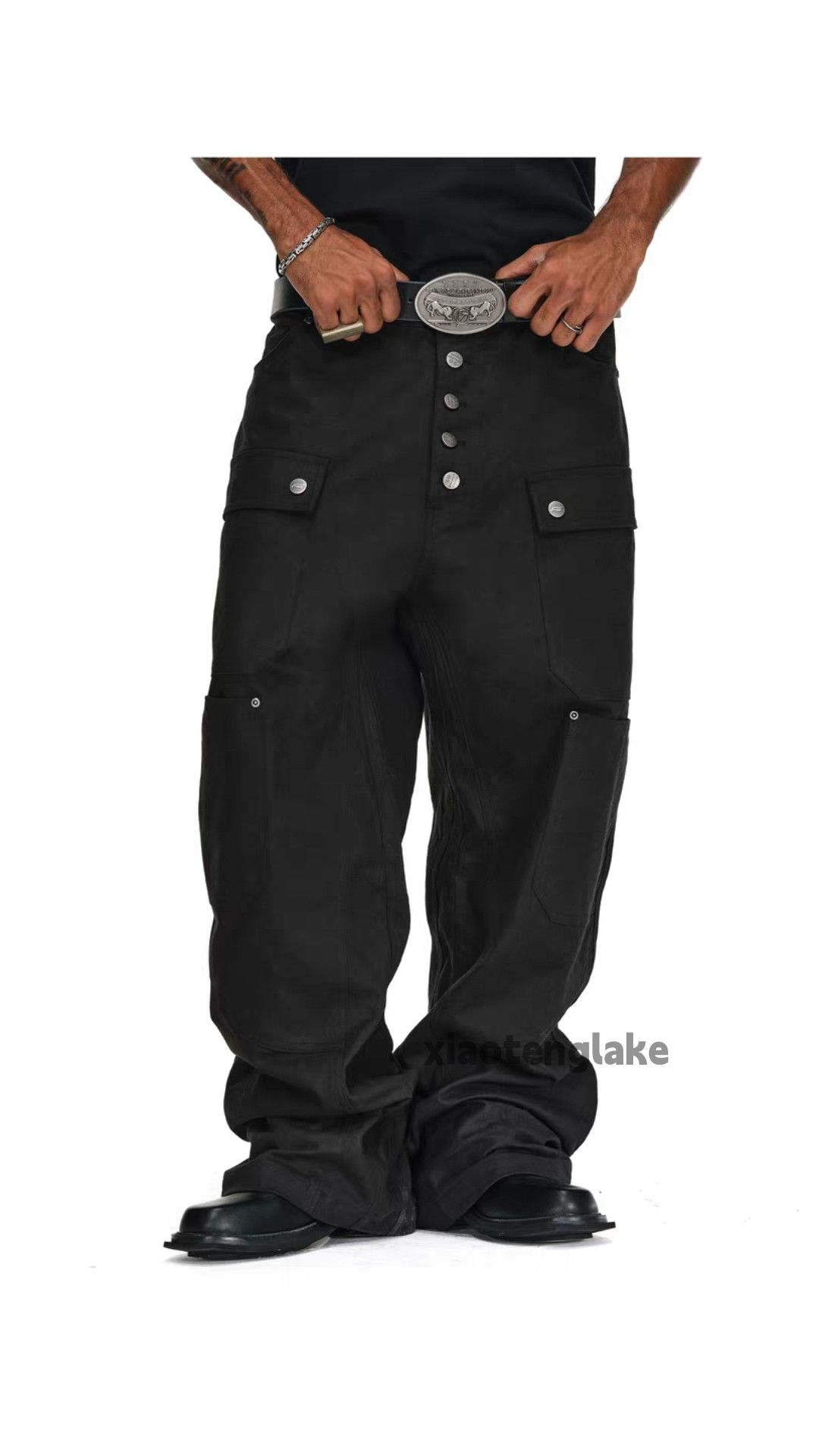 Vintage Unisex outdoor utility loose baggy skate punk pants Size US 34 / EU 50 - 4 Thumbnail
