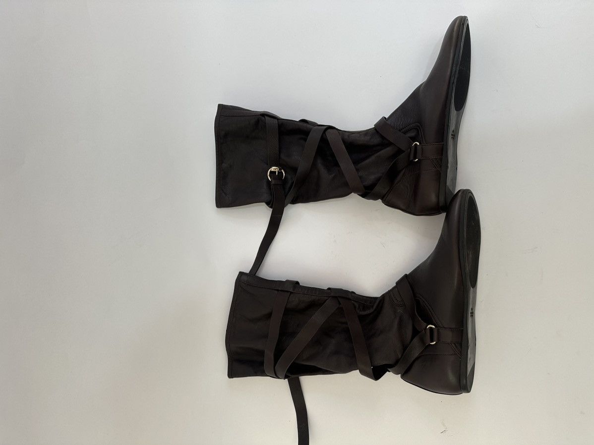 Gucci Gucci Dark Brown Leather Buckle Knee Boots Size 39. Size US 9 / IT 39 - 3 Thumbnail