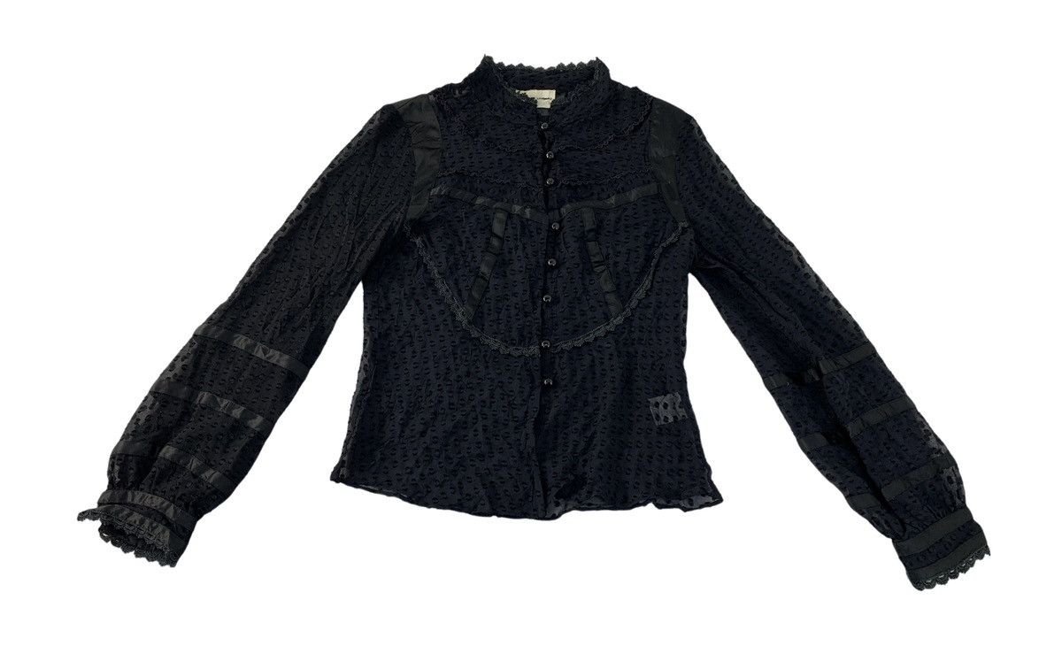 Tsumori Chisato Issey Miyake Silk Polkadot Fashion Blouse