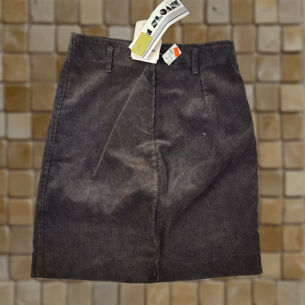 Etro VINTAGE Corduroy Brown Pencil Skirt Women 10 26" Knee Length USA 80s Retro Size 32" / US 10 / IT 46 - 1 Thumbnail