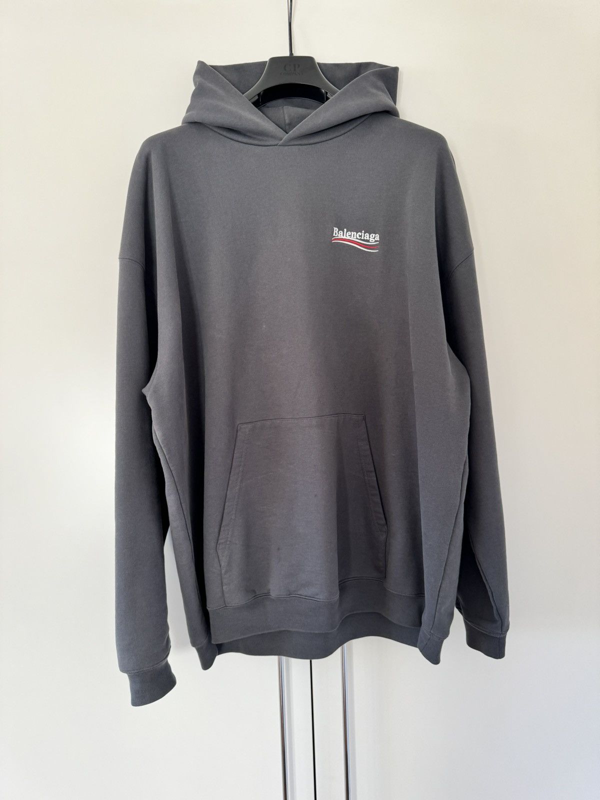 Balenciaga BALENCIAGA MEN S POLITICAL CAMPAIGN HOODIE LARGE FIT IN GREY Grailed