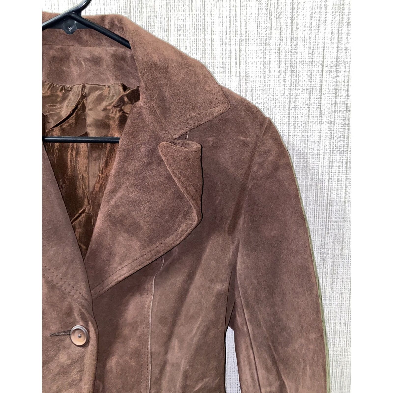 Vintage The Paris Brown Leather 2 Button Sport Coat Women Size 34 NWT Size XXS / US 00 / IT 34 - 2 Thumbnail