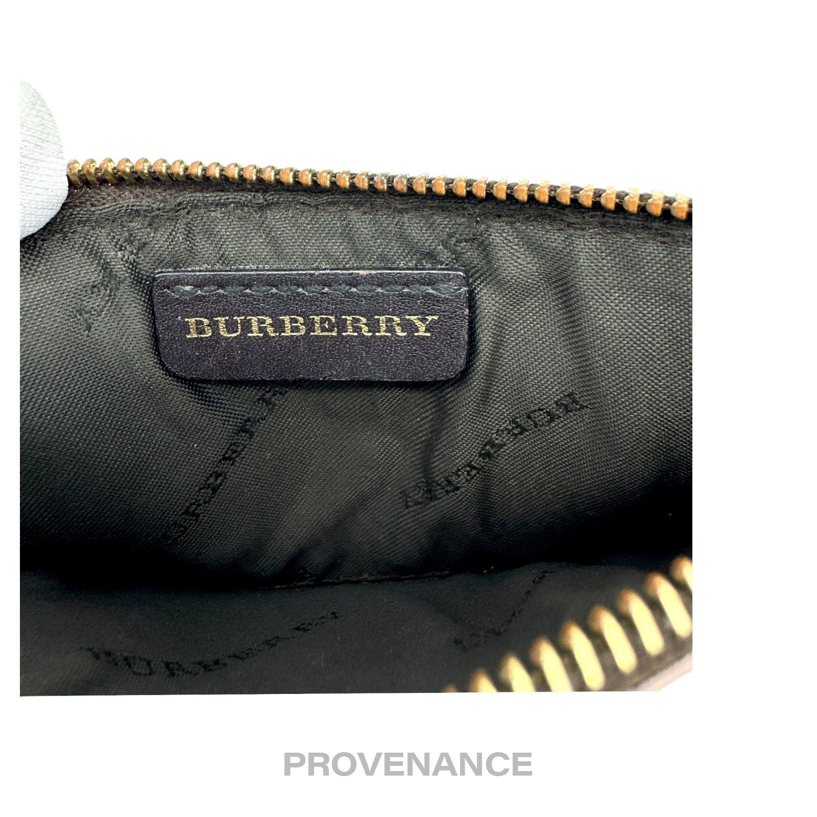 Burberry 🔴 Burberry Zip Pouch - Haymarket Check Chocolate Brown Size ONE SIZE - 7 Thumbnail
