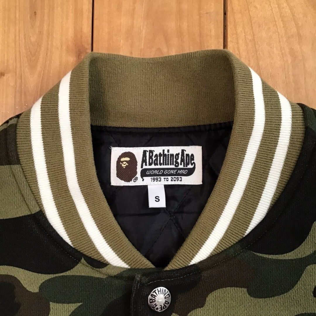 Bape BAPE camo Sweat varsity jacket 1st camo green a bathing ape Size US S / EU 44-46 / 1 - 5 Thumbnail
