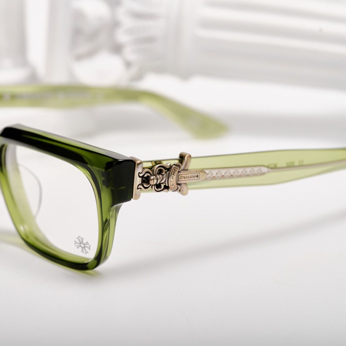 Chrome Hearts CHROME HEARTS VAGILLIONAIRE I DARK OLIVE GLASSES Size ONE SIZE - 3 Thumbnail