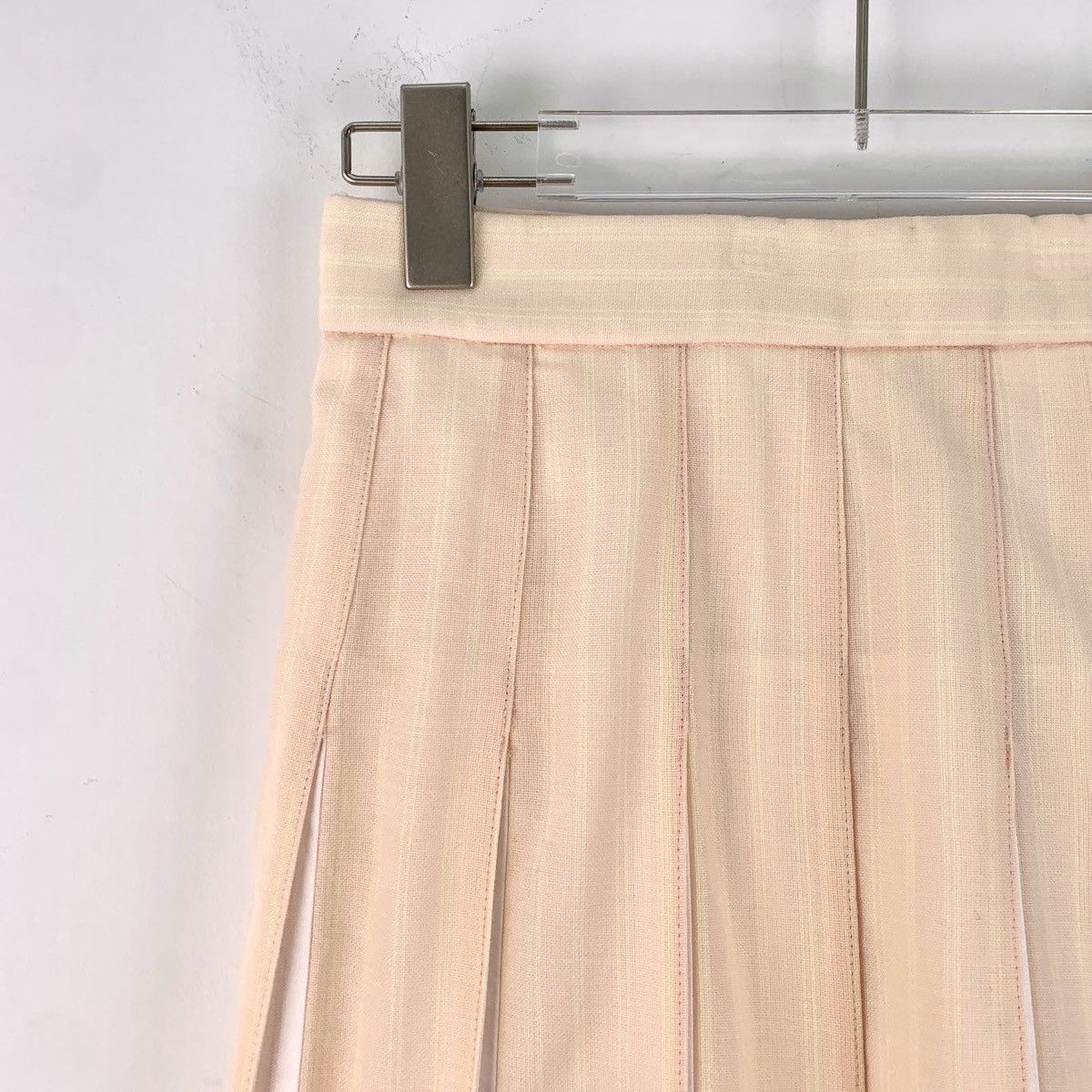 Thom Browne Thom Browne Beige Wool Casual Pleated Mini Skirt K26WX Size 25" / US 0 / IT 36 - 3 Thumbnail