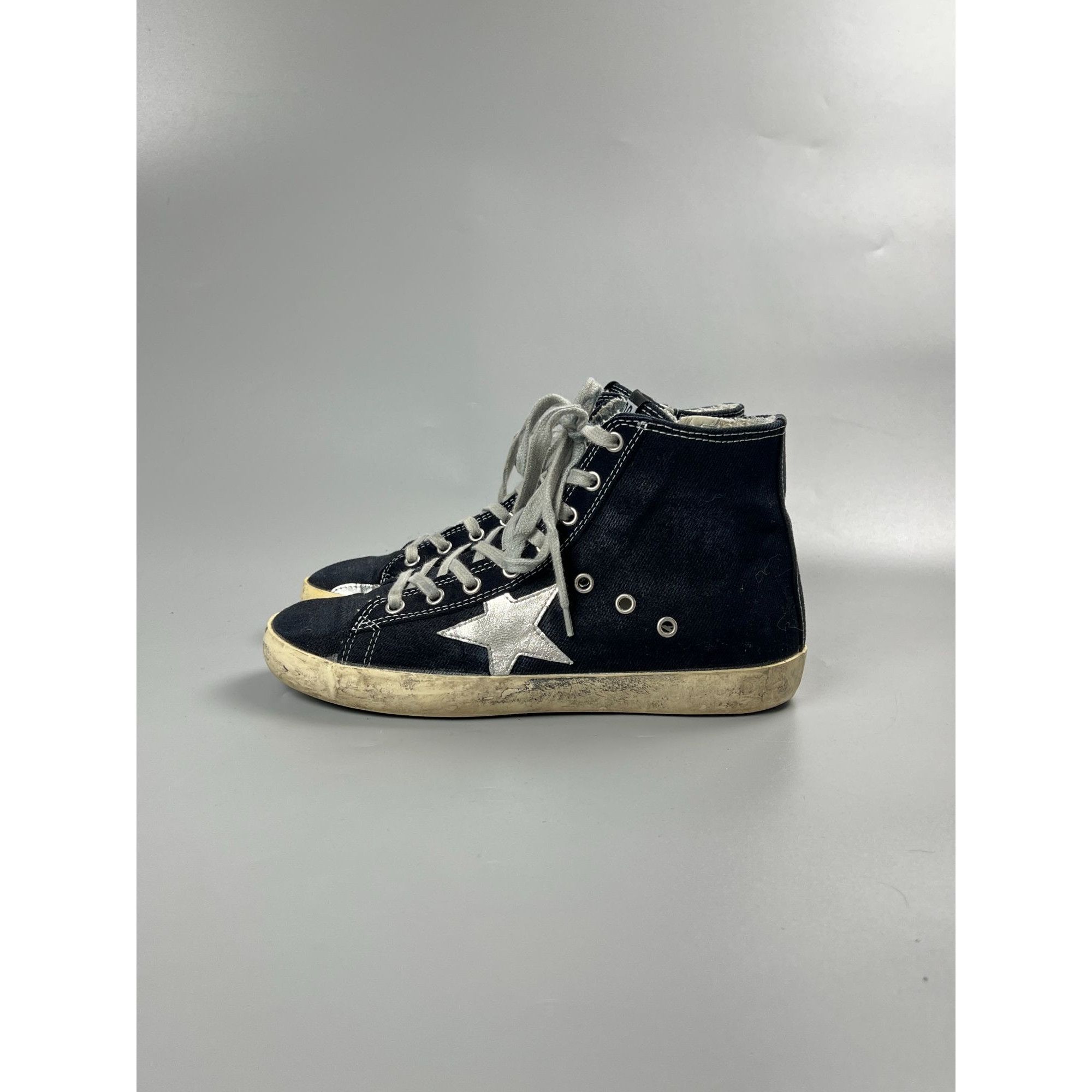 Golden Goose Golden Goose Francy Hi Top Denim Sneakers (Y0781) Size US 8 / IT 38 - 5 Thumbnail