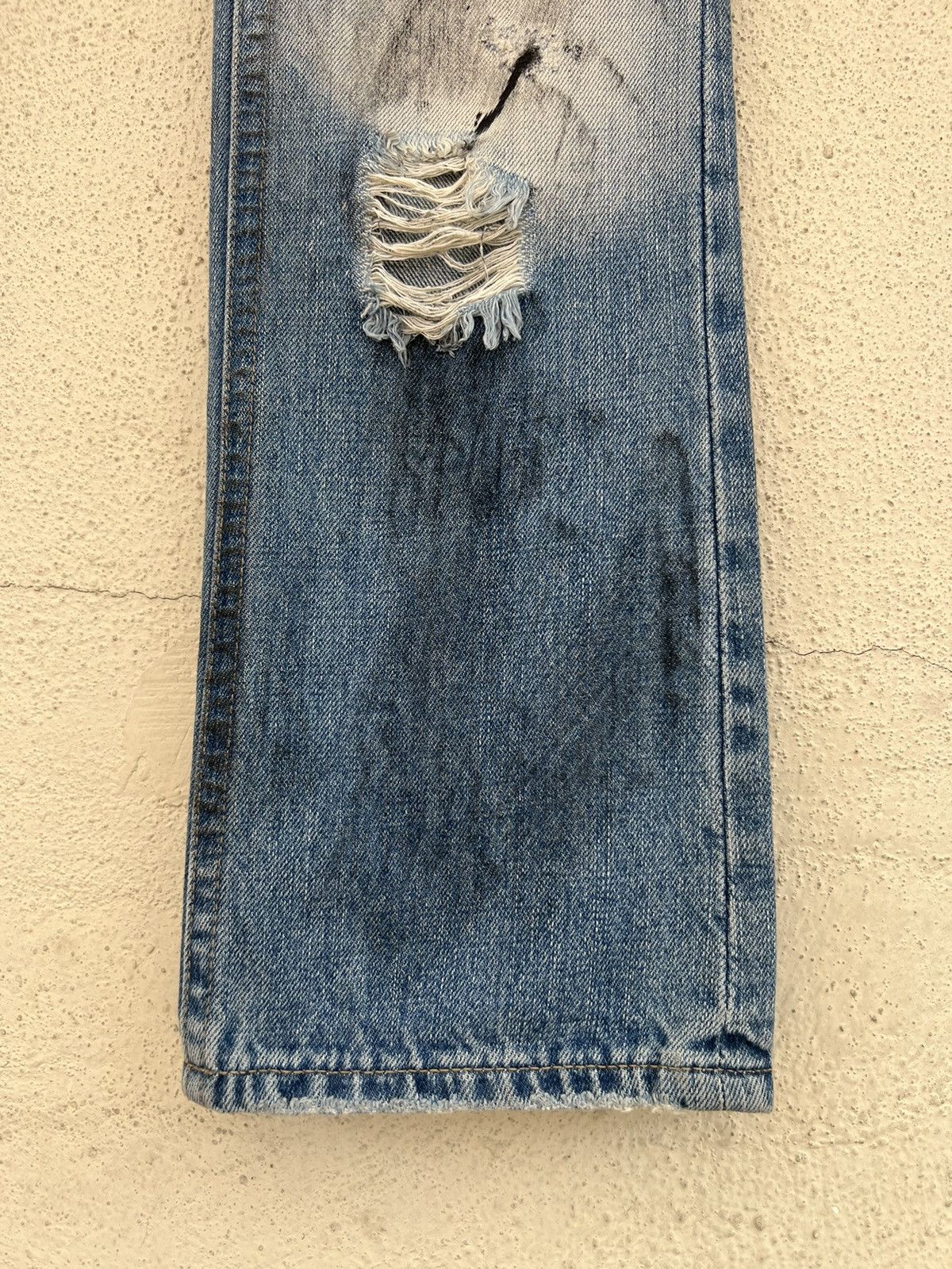 Vintage Vintage Benefit Japan Distressed Denim Painter Flare Jeans Size US 28 / EU 44 - 14 Thumbnail