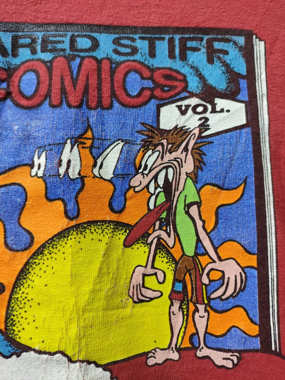 Ocean Pacific Vtg 90's Op x Scared Stiff "Have A Swell Day" Comics T-Shirt Size US XL / EU 56 / 4 - 4 Thumbnail