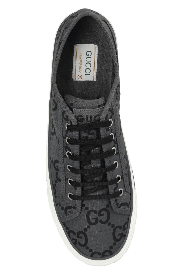 Gucci o1s1wg111025 Men's Gucci Tennis 1977 Sneakers Grey & Black Size US 8 / EU 41 - 6 Thumbnail