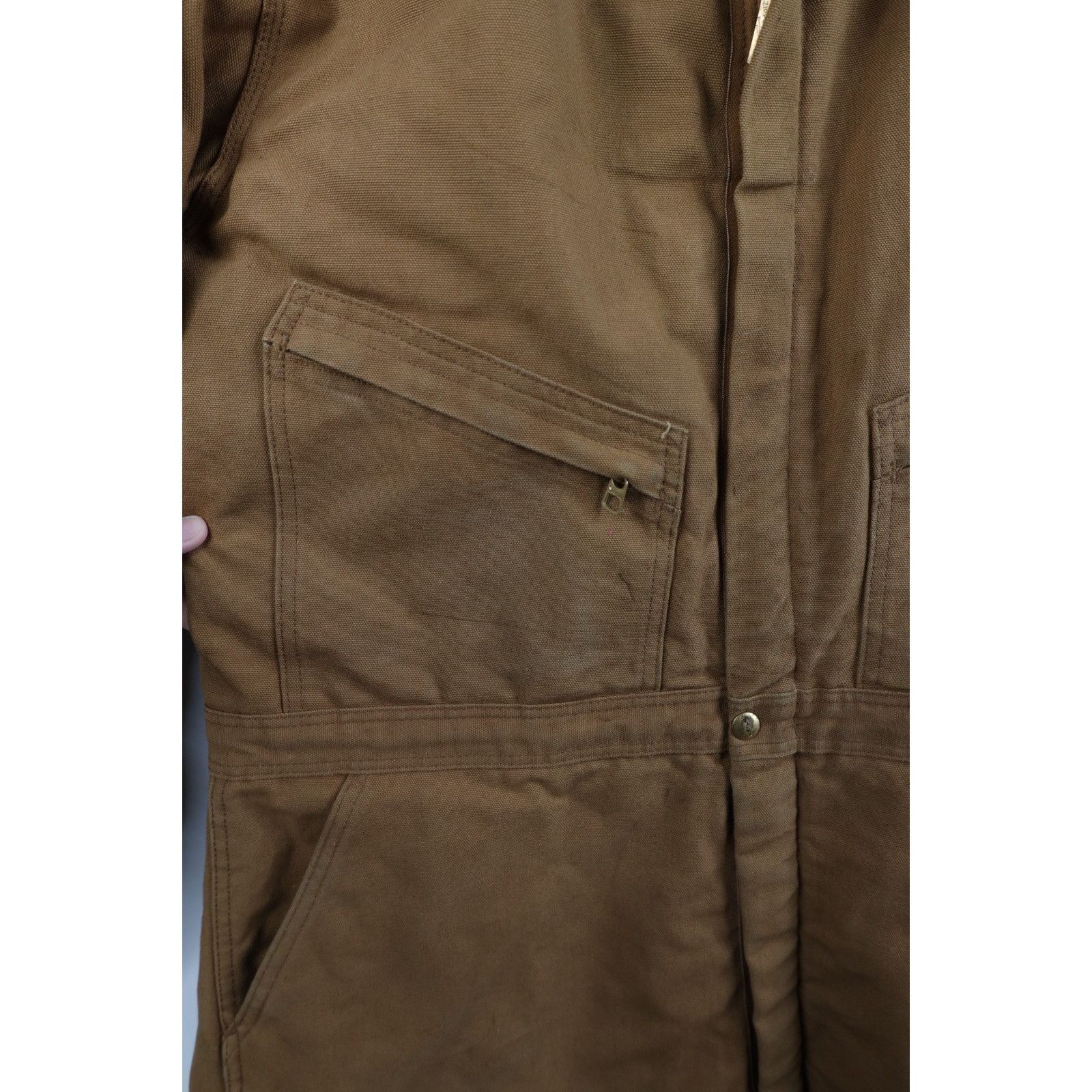 Carhartt Vintage 80s Carhartt Distressed Quilted Canvas Coveralls Size US 44 / EU 60 - 11 Thumbnail