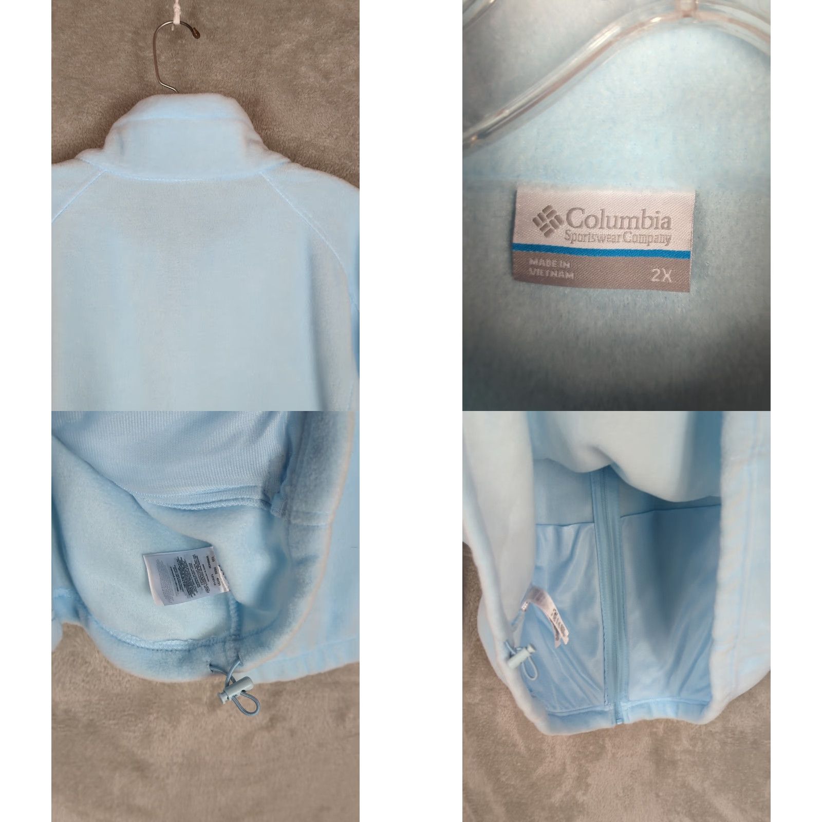 Vintage Columbia Jacket WOMENS Fleece Full Zip Mock Neck Long Sleeve Plus 2X Blue Outdoor Classic Size XXL / US 16-18 / IT 52-54 - 8 Thumbnail