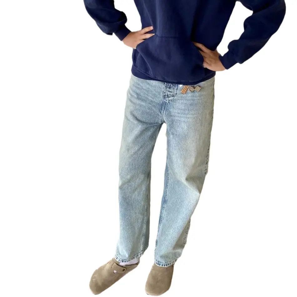 Japanese Brand Retro loose high street straight leg jeans Size US 32 / EU 48 - 6 Thumbnail