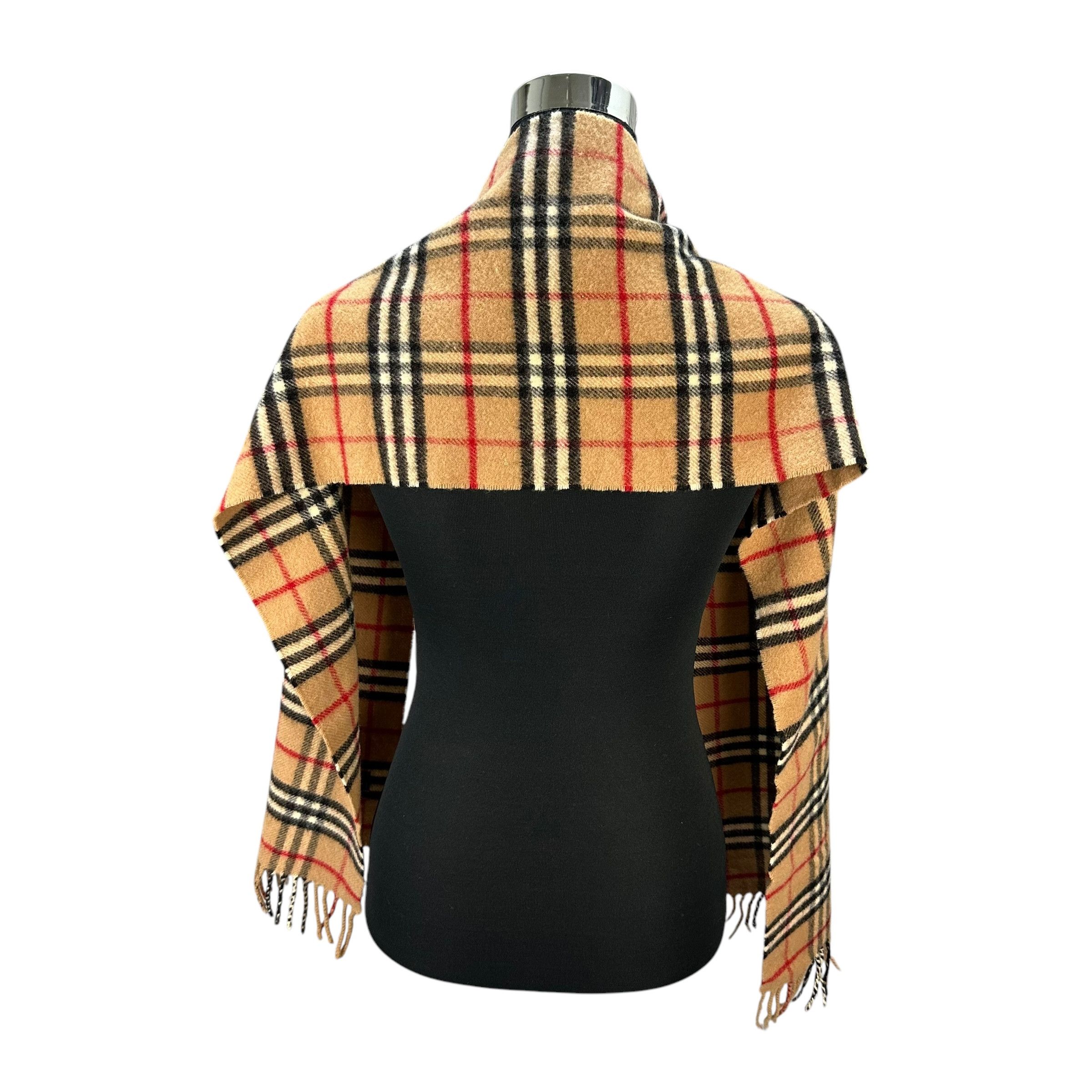 Burberry Vintage 90's BURBERRY Nova Check Lambswool Scarf #A76-1826 Size ONE SIZE - 2 Thumbnail