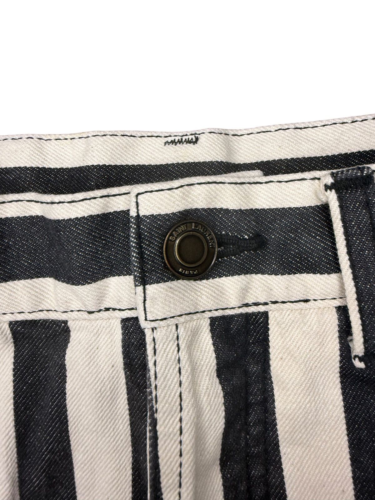 Saint Laurent Paris Saint Laurent Paris SS19 Striped Denim Jeans Size US 30 / EU 46 - 4 Thumbnail