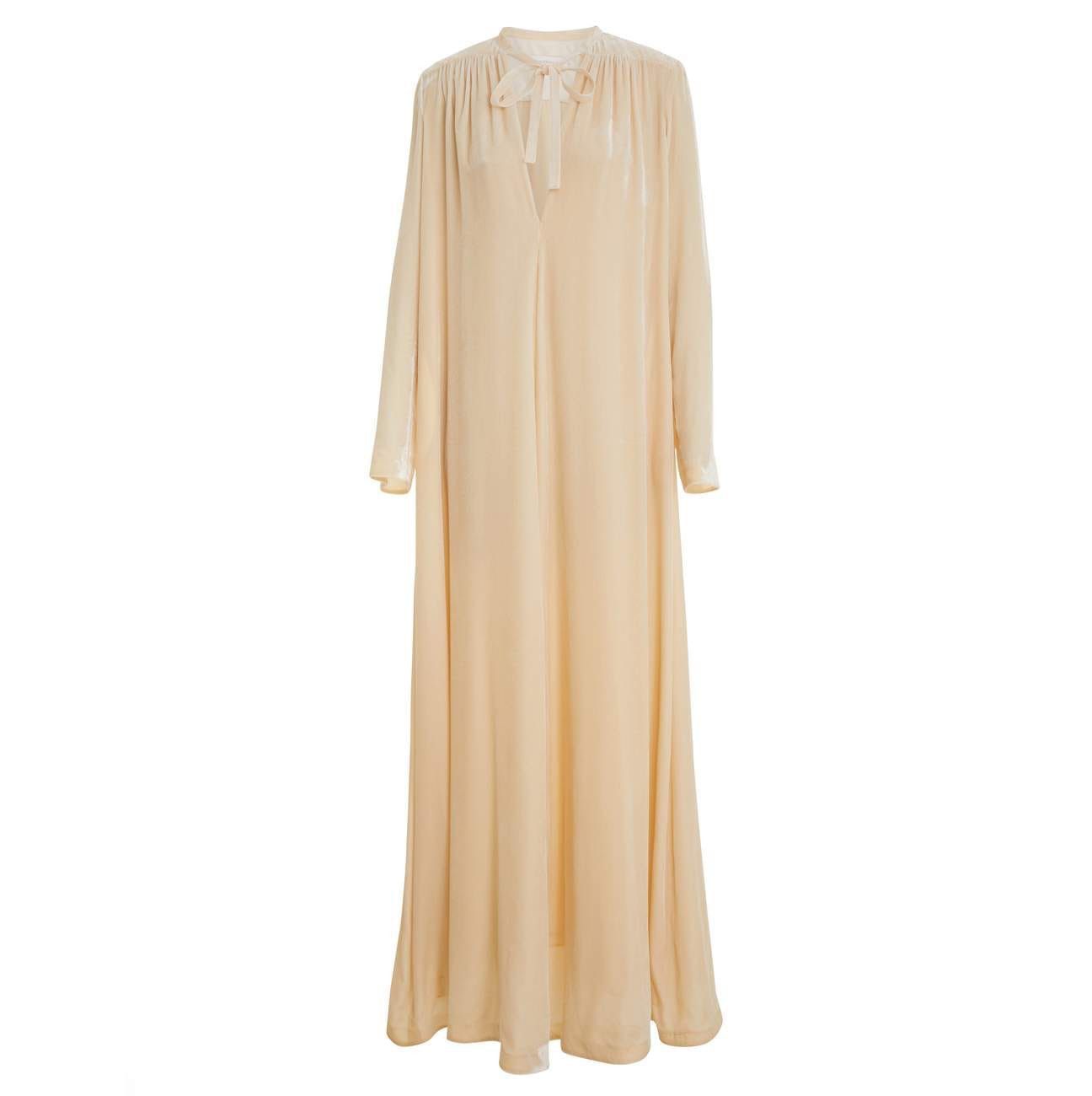 Zimmermann oc11z0425 Lyrical Velvet Tubular Dress in Light Beige Size L / US 10 / IT 46 - 1 Thumbnail