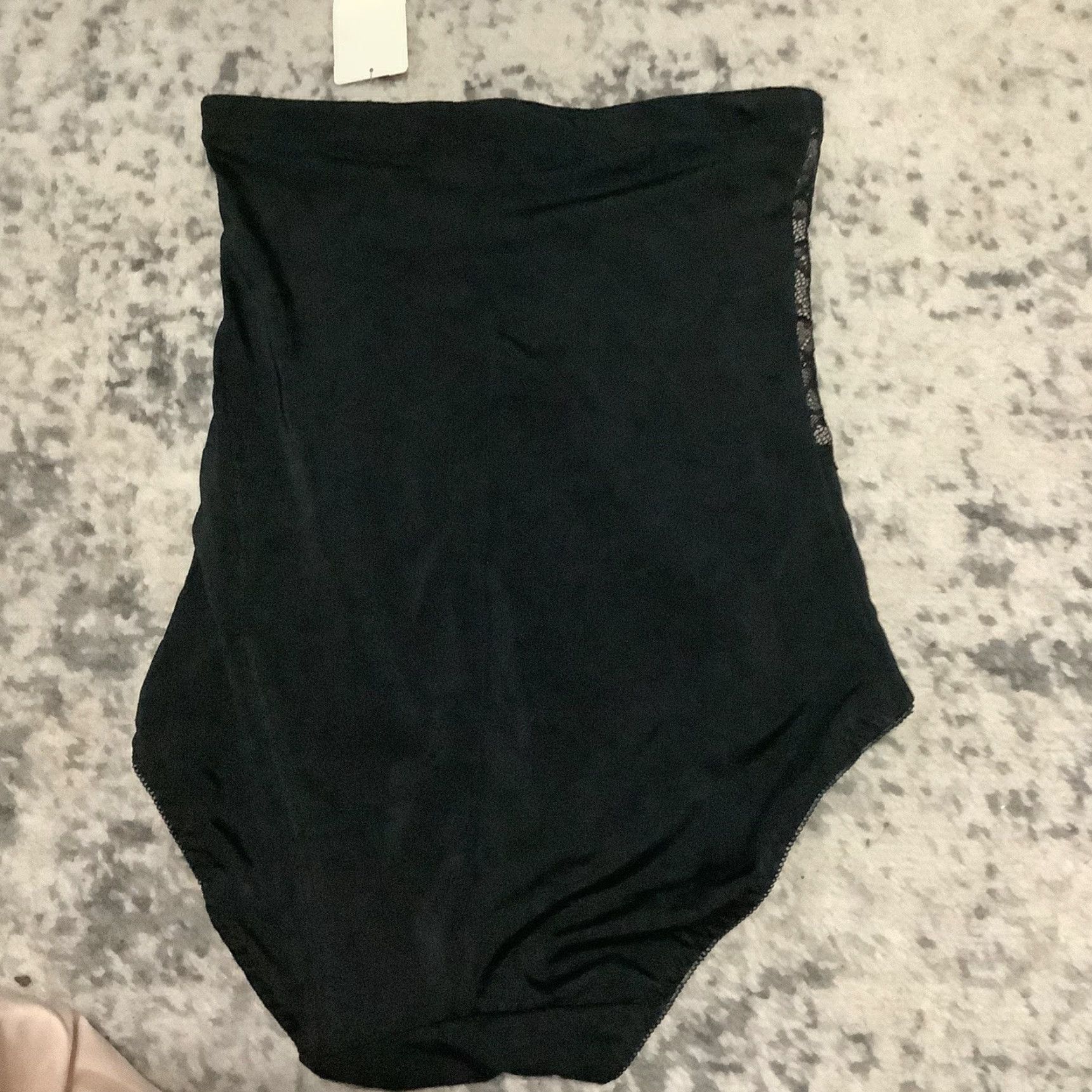 Vintage Smoothing Lace Panty Brief Hi Waist M Black Woman Shapewear Nylon Lace Firm Briefs Size M Women Size 32" / US 10 / IT 46 - 2 Thumbnail