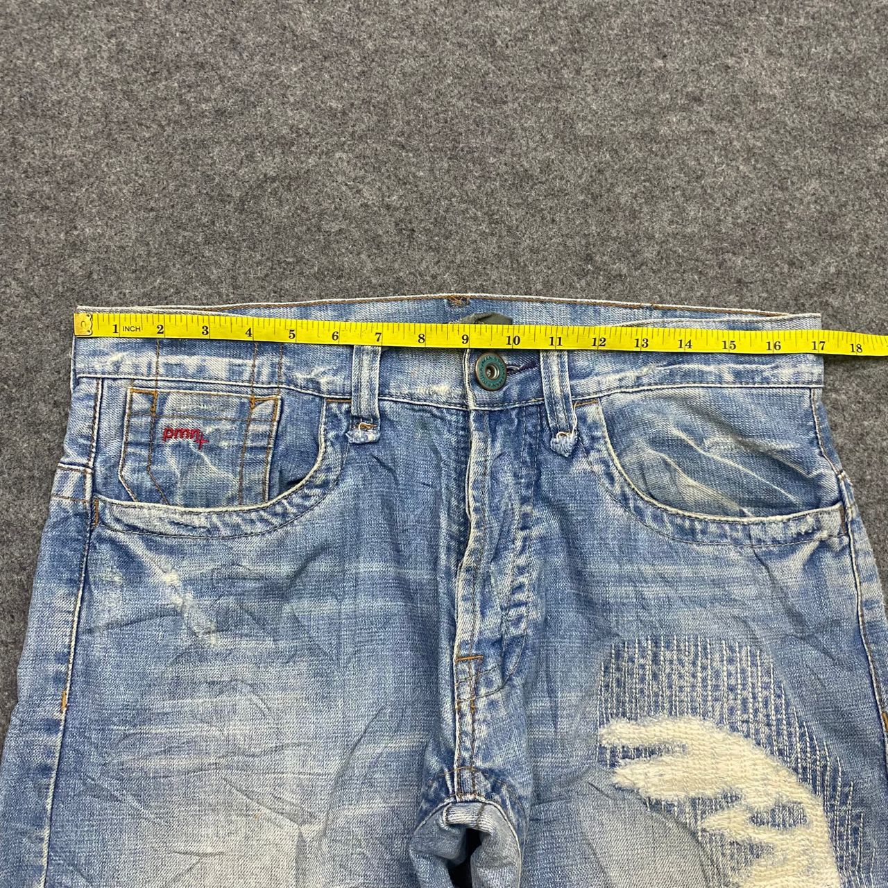 If Six Was Nine 💥Best Offer💥Vintage Pura mania Brazil Distressed Denim Size US 34 / EU 50 - 4 Thumbnail