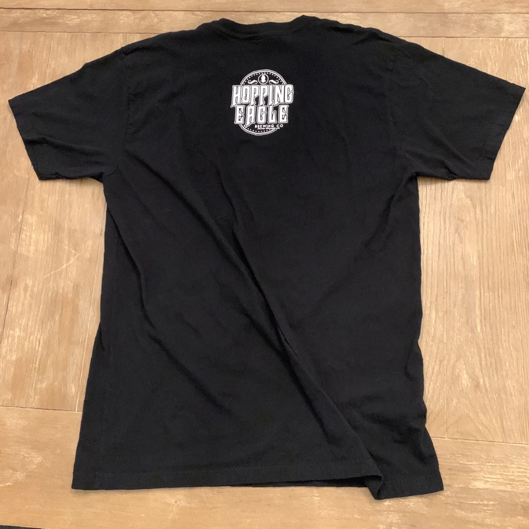 Vintage VINTAGE Hopping Eagle Brewing Co. Hawley PA Beer T-Shirt Size L Black Men's 2-Sided Shirt L Size US L / EU 52-54 / 3 - 4 Thumbnail
