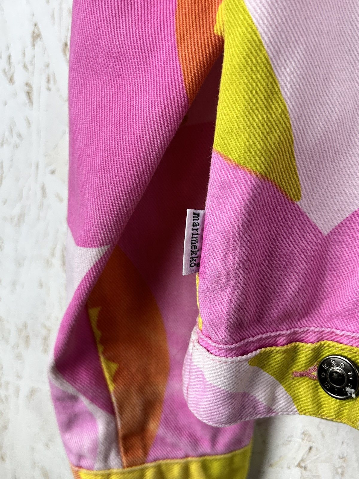 Marimekko Vintage Marimekko Unikko Jeans Denim Flower Jacket 42 Size M / US 6-8 / IT 42-44 - 9 Thumbnail