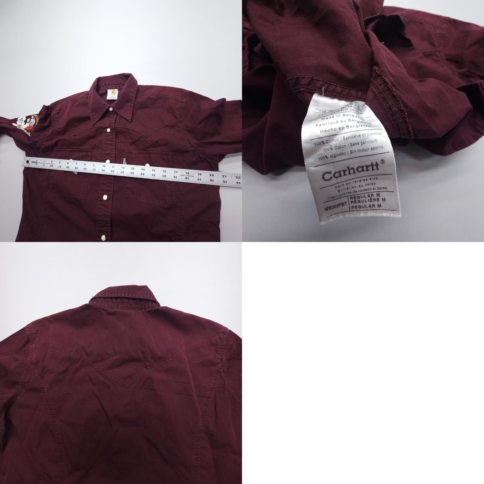 Carhartt Carhartt Shirt Size Medium Red Montana Logo Western Y2K Cowgirl Button-Up Long Sleeve Size M / US 6-8 / IT 42-44 - 8 Thumbnail